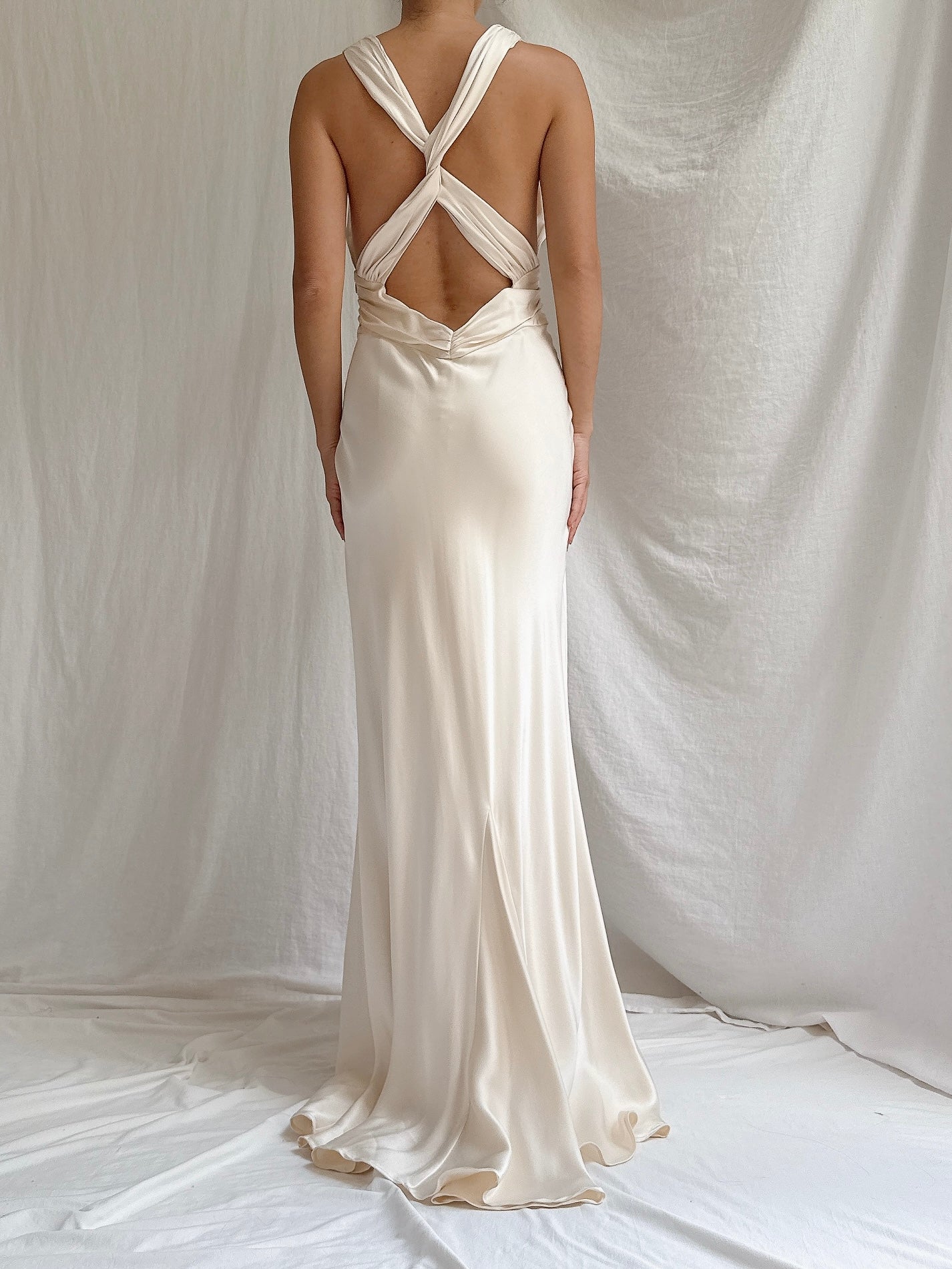 Vintage Silk Bias Gown - M/8