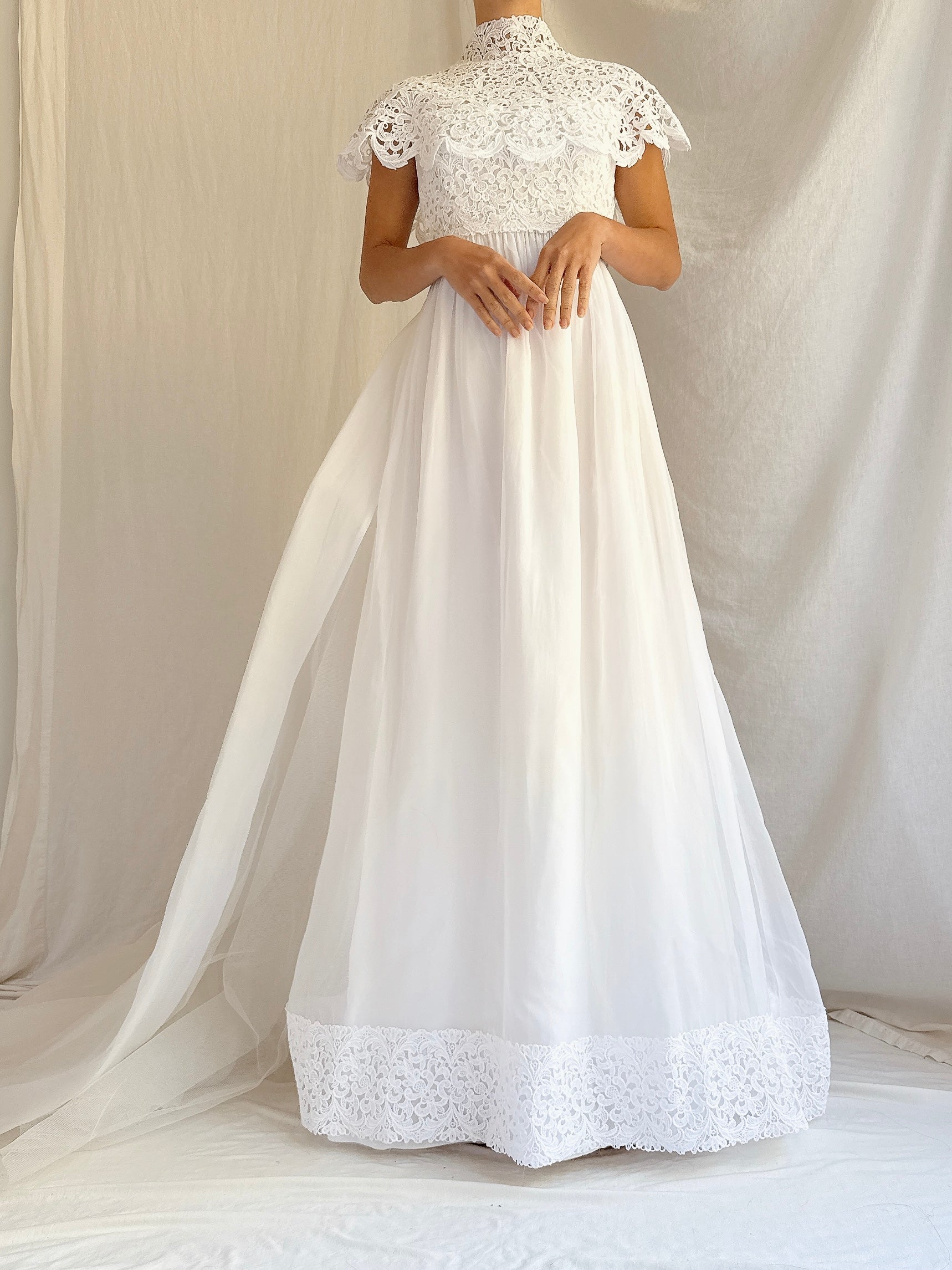1960s Silk Organza 2-Piece Gown - XS