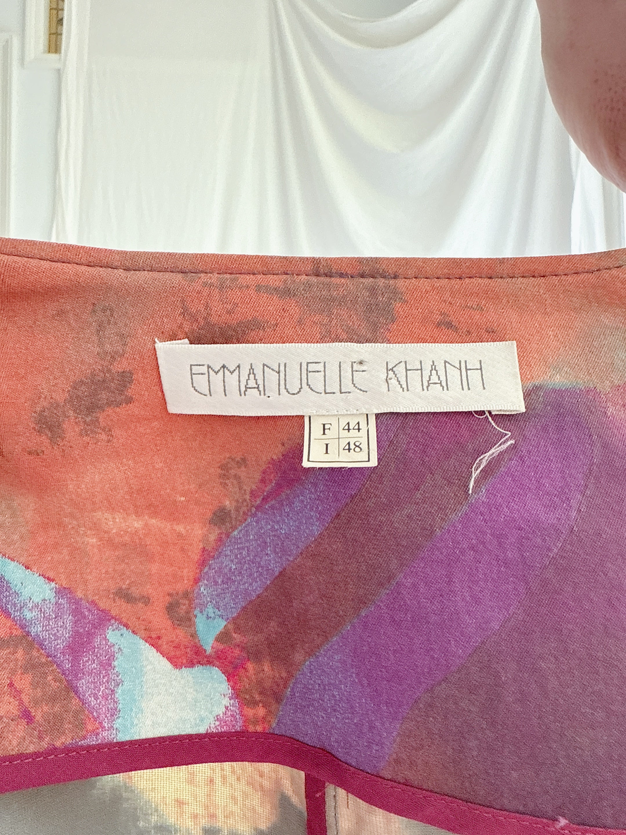 Vintage Emmanuelle Khanh  Abstract Jacket - M/L FR 44