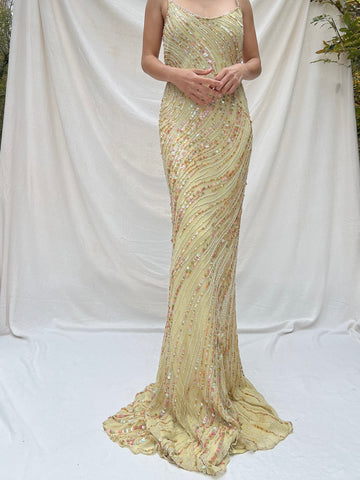 Vintage Jenny Packham Silk Bias Cut Gown - 4-8