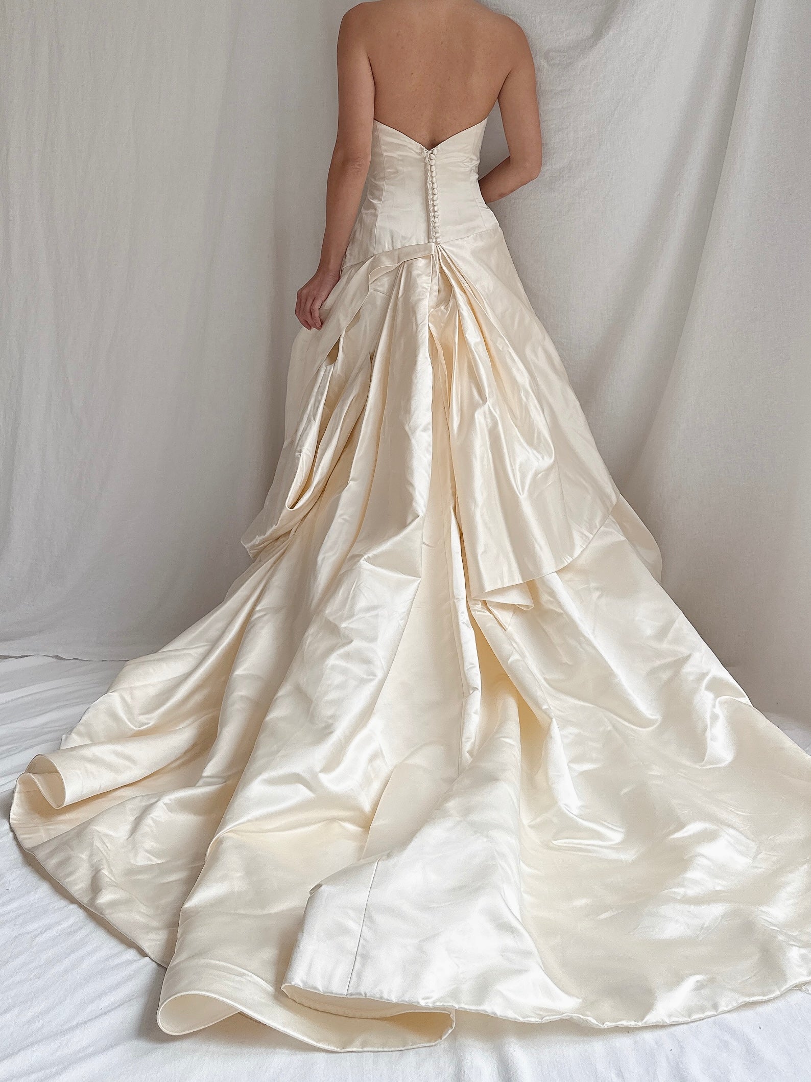 Vintage Silk Draped Gown - M/10