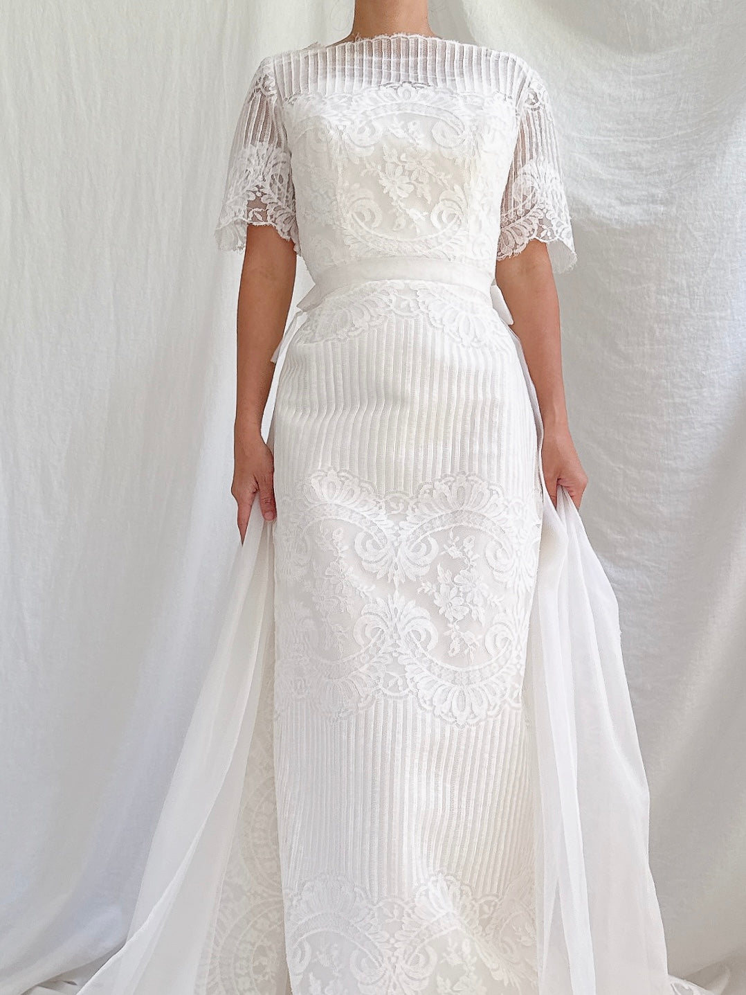 1960s 2-Piece Lace Gown - XS