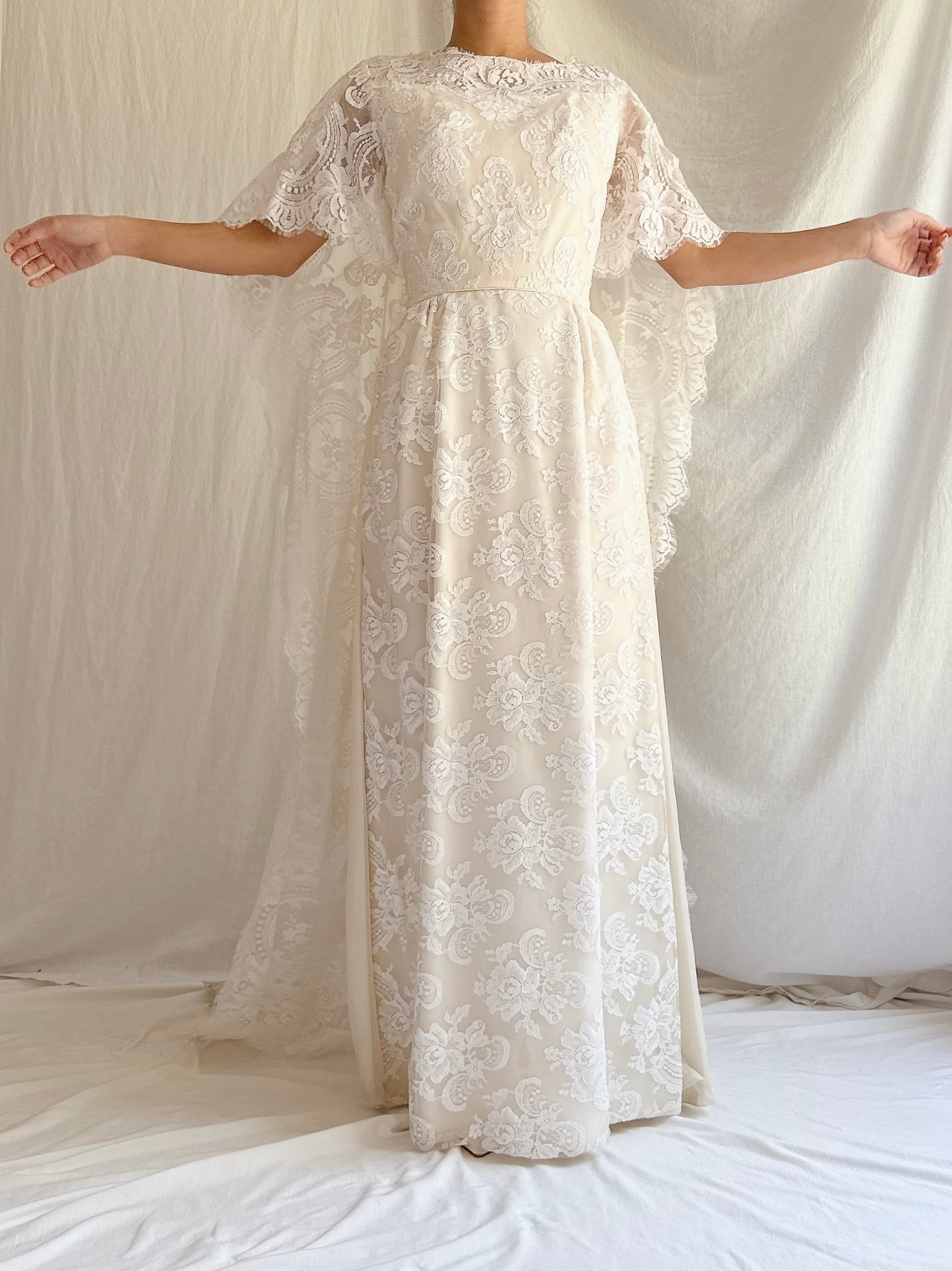 1960s Lace Cape Dress - XS