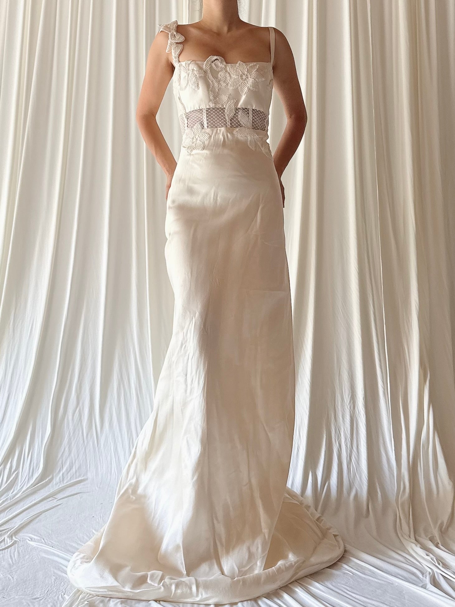 Vintage Suzanne Ermann Silk Dress - M