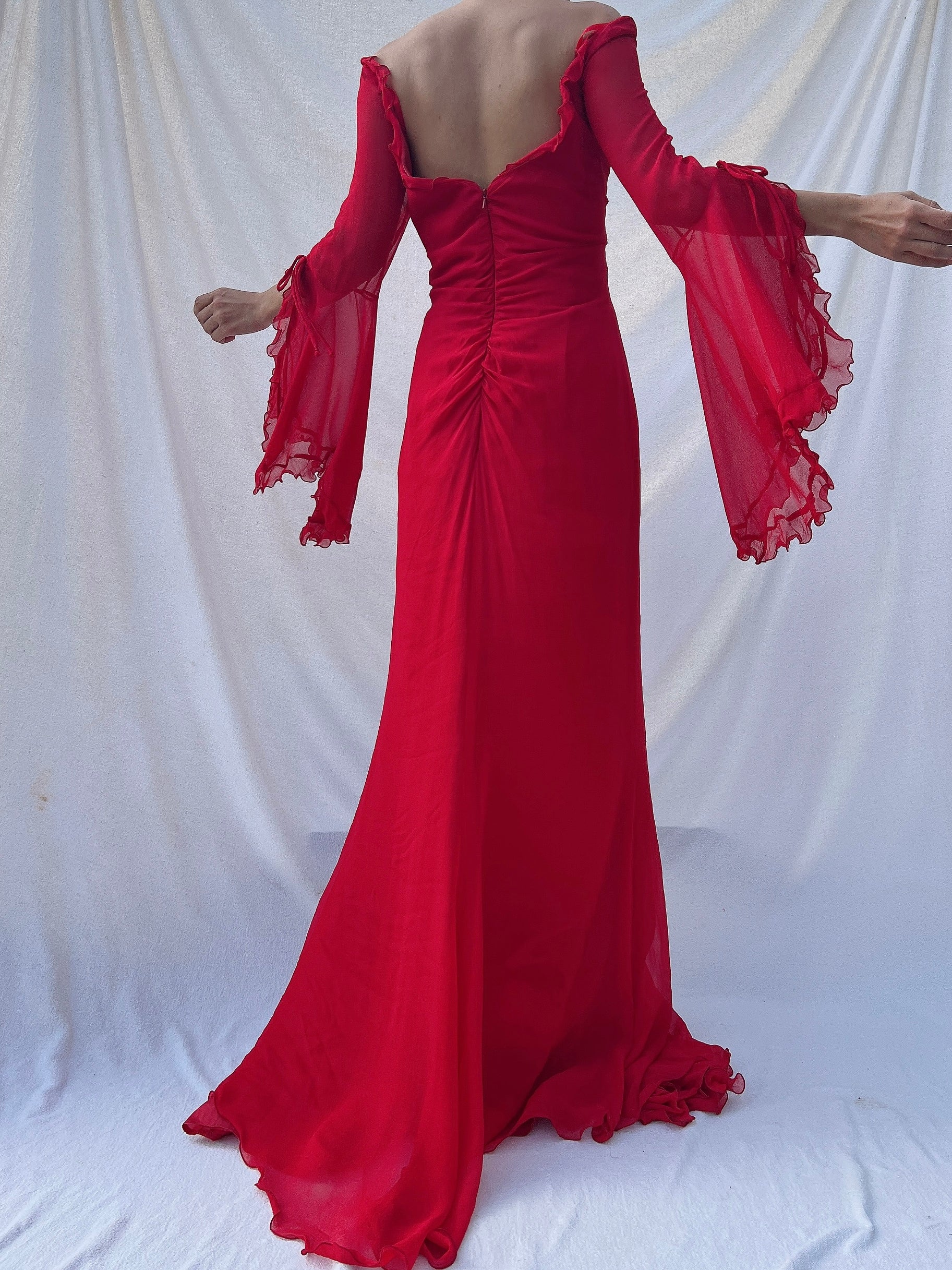 Vintage Silk Belleville Sassoon Gown - M UK 14