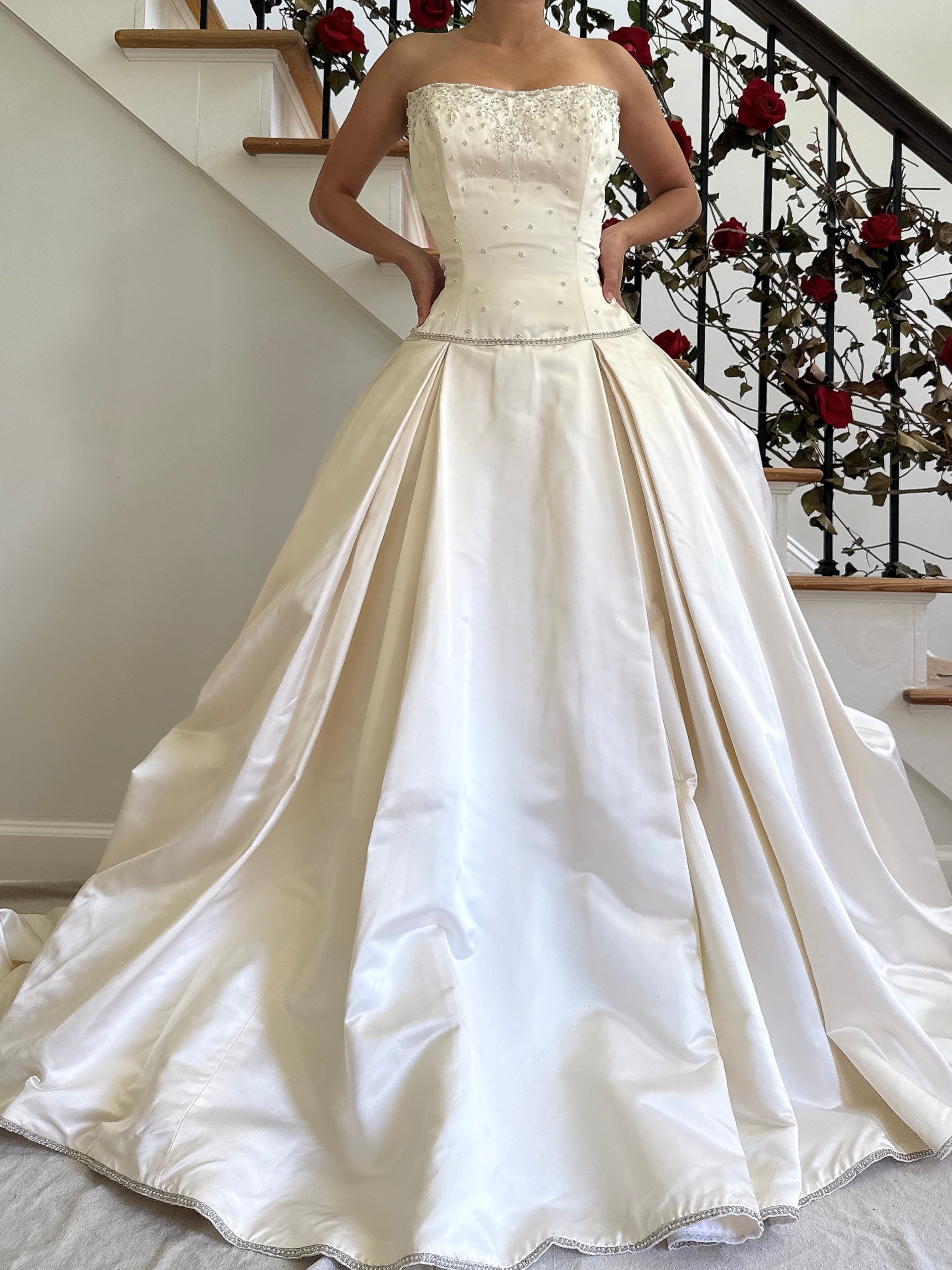 Vintage Eve of Milady Silk Gown - M
