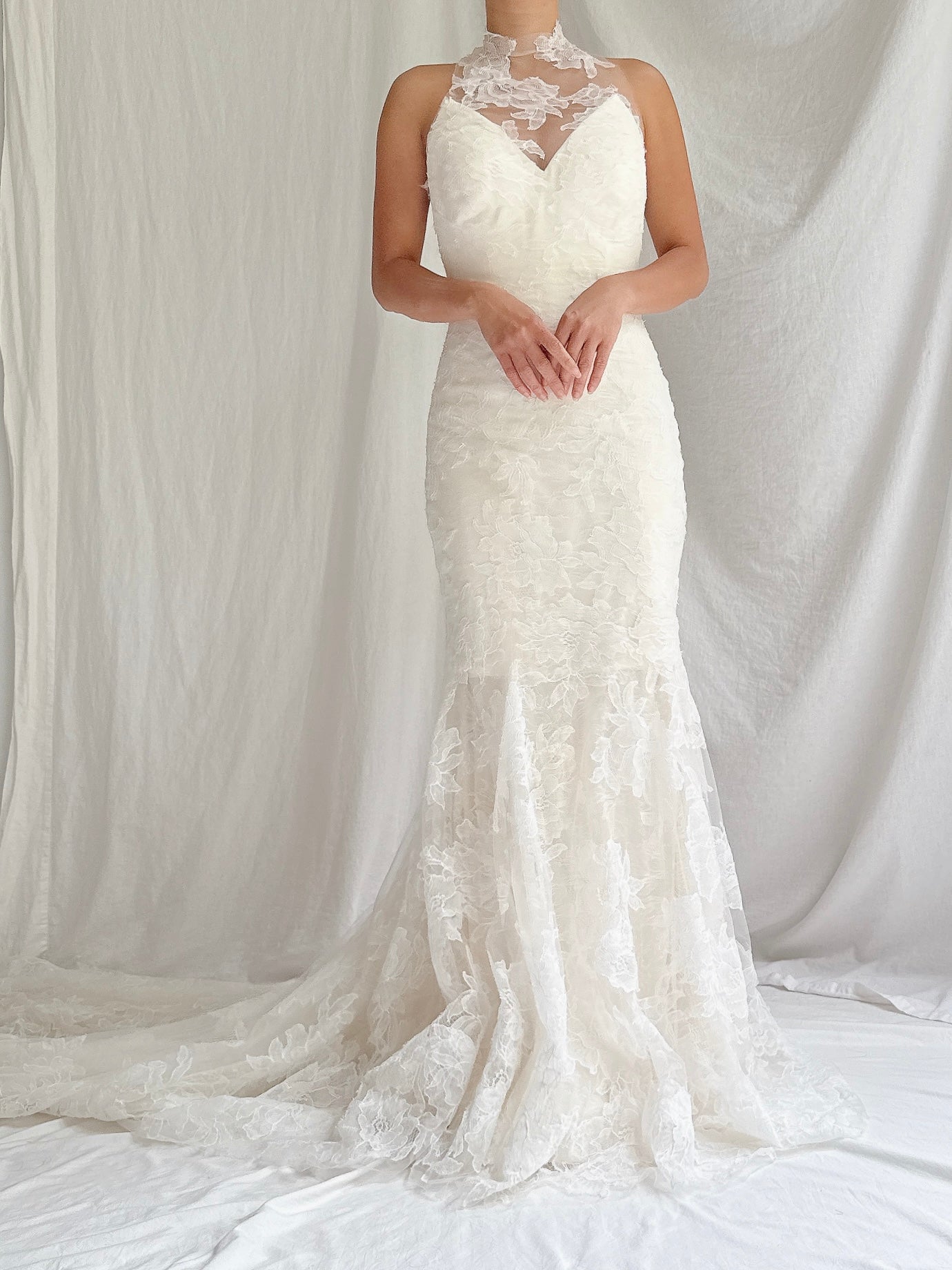 00 Vera Wang Silk Lace Gown - XXS/0