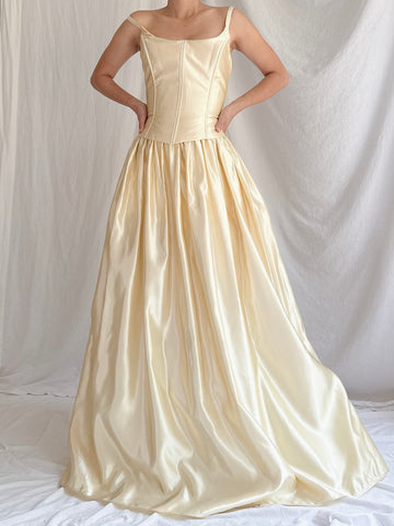 Vintage Gunne Sax Yellow Gown - S/4