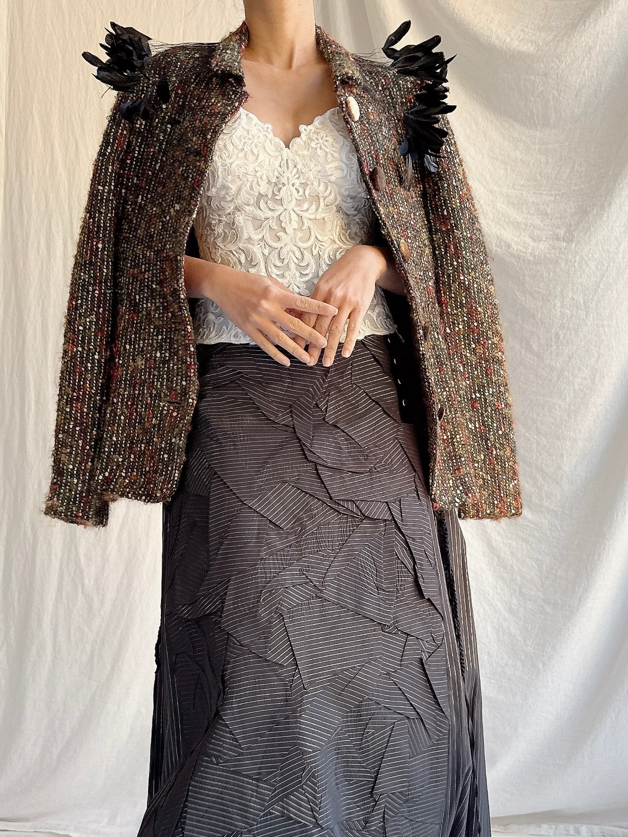 Vintage Baelo Claudia Tweed Jacket - M