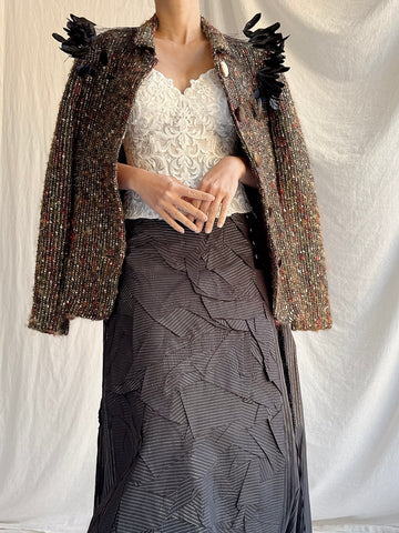 Vintage Baelo Claudia Tweed Jacket - M