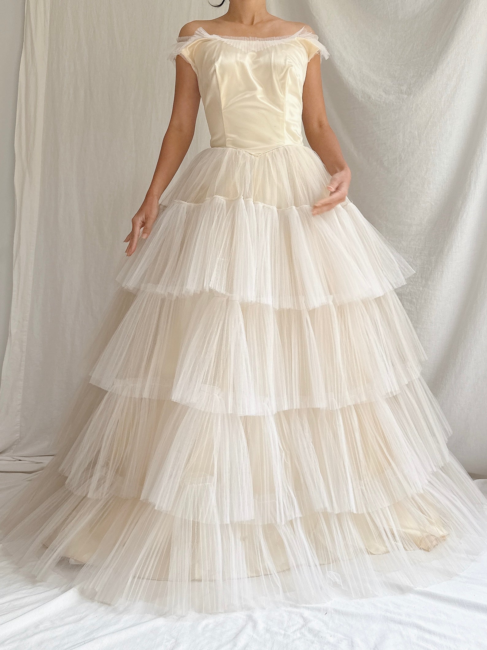 1950s Layered Tulle Dress - S