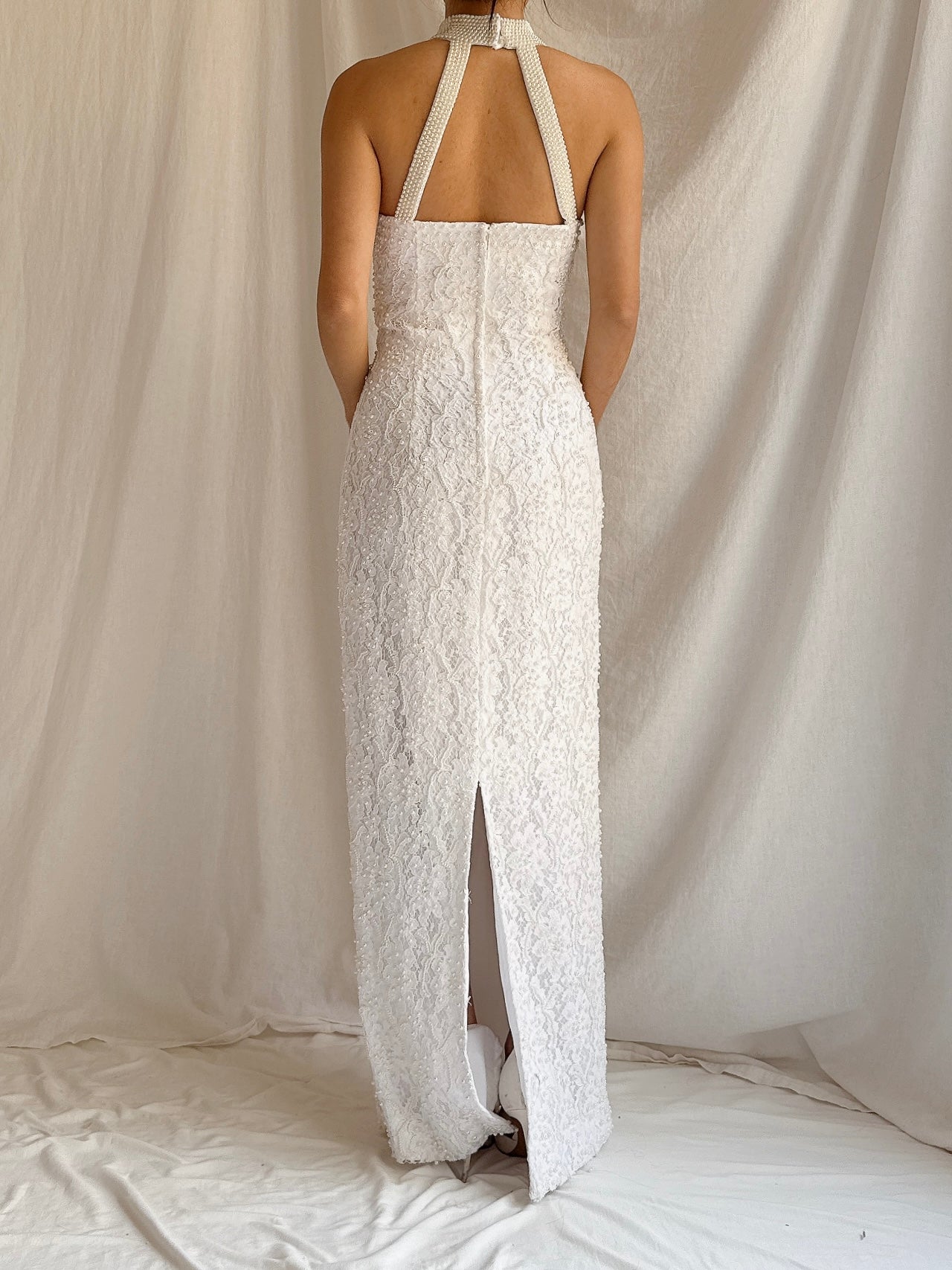 1990s Halter Neckline Dress - S