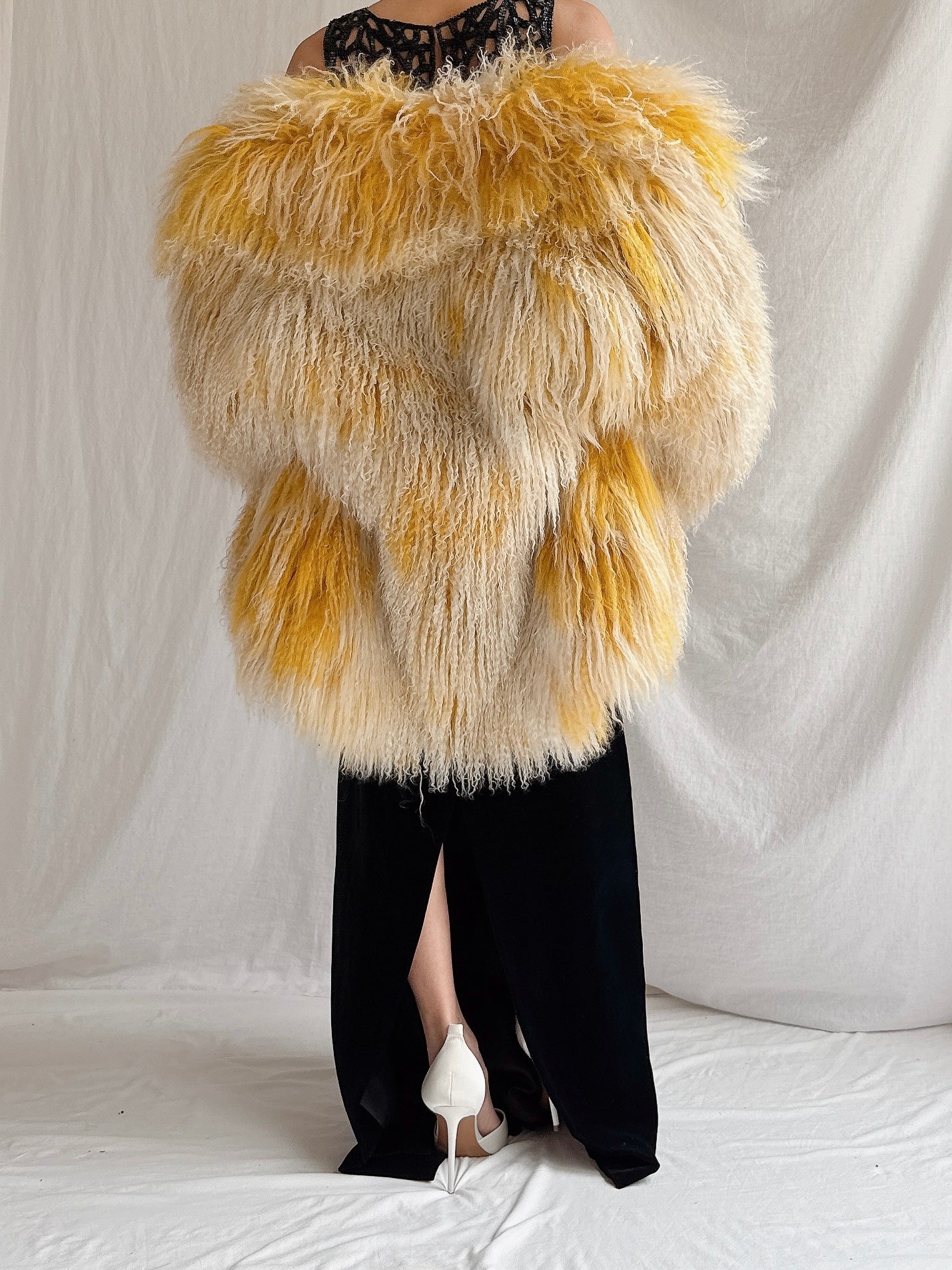 Vintage Mongolian Sheared Coat - M