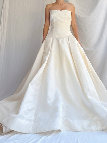 Vintage Kleinfeld Couture Silk Organza Gown - M 6/8