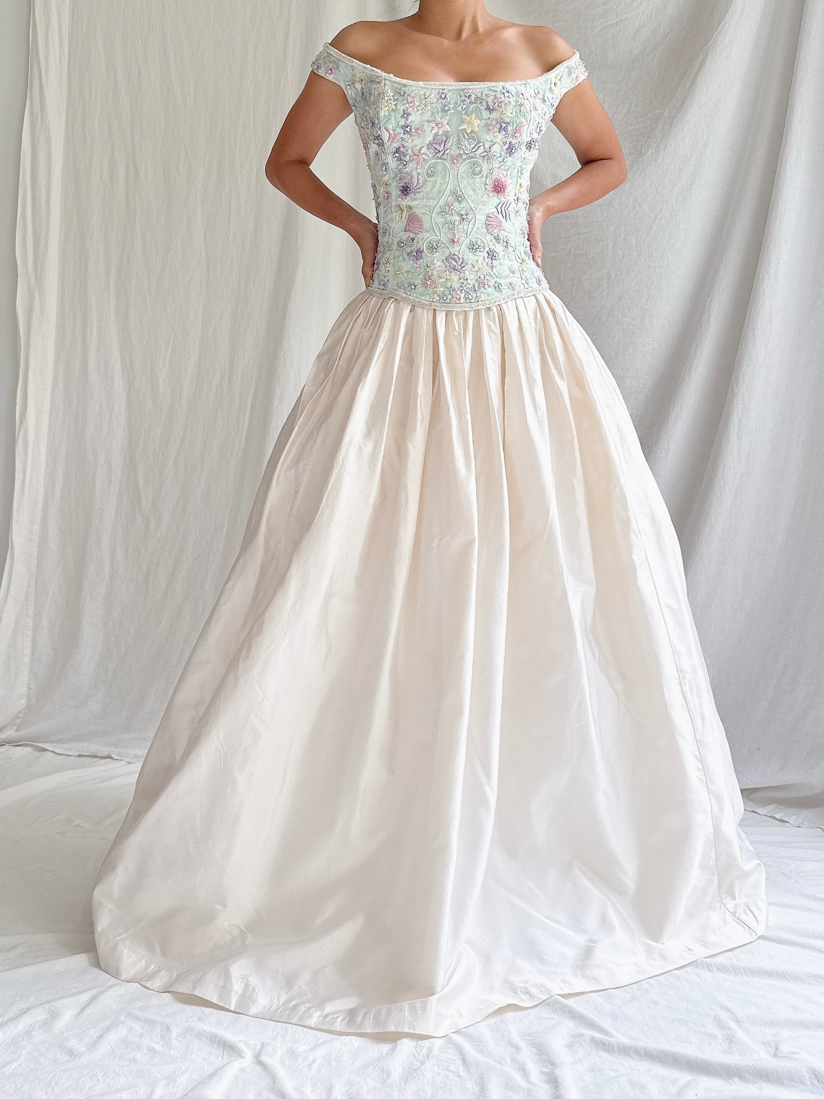 Vintage Bellville Sassoon Bustier and Silk Skirt - M/L UK14/16