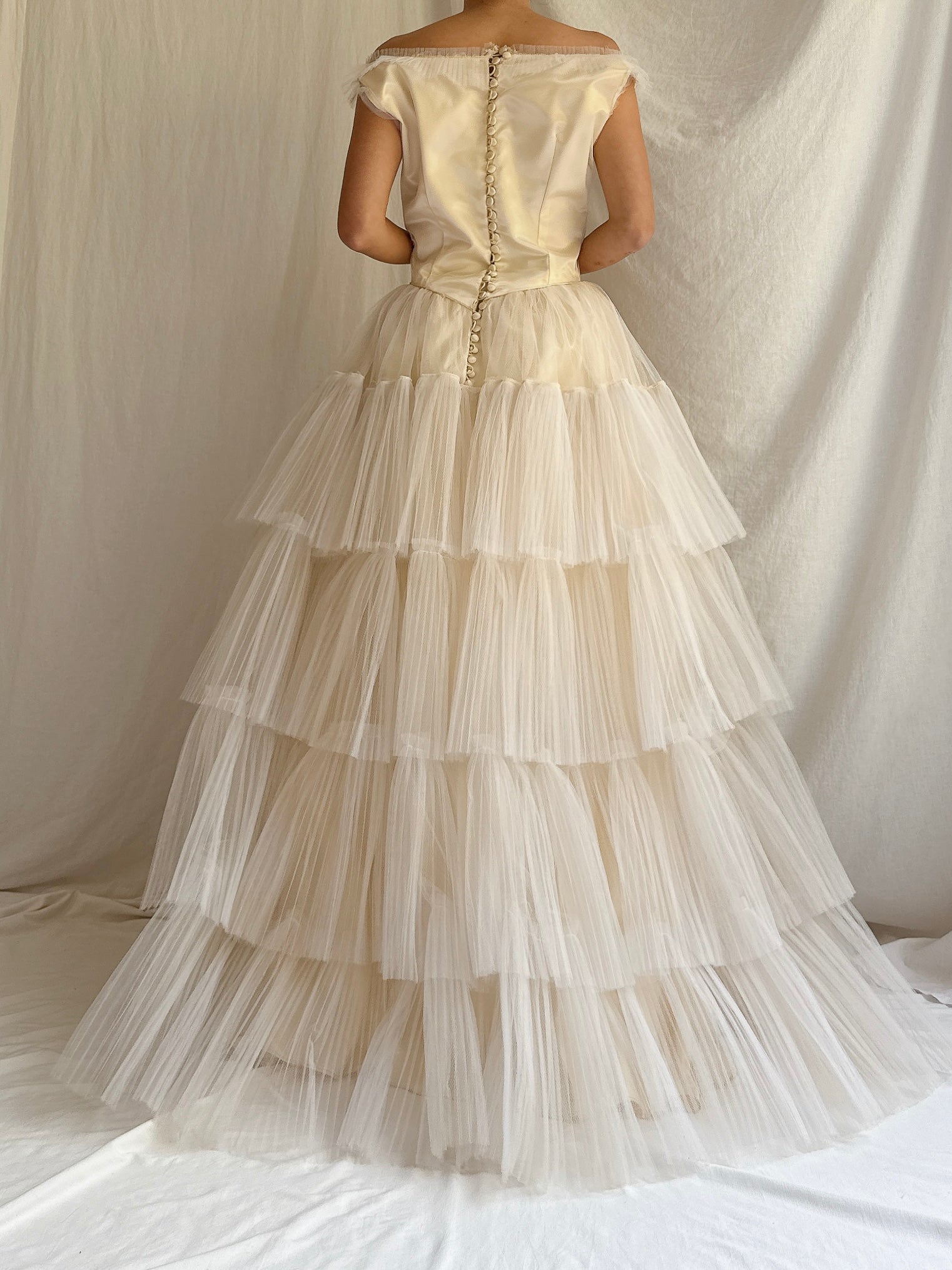 1950s Layered Tulle Dress - S