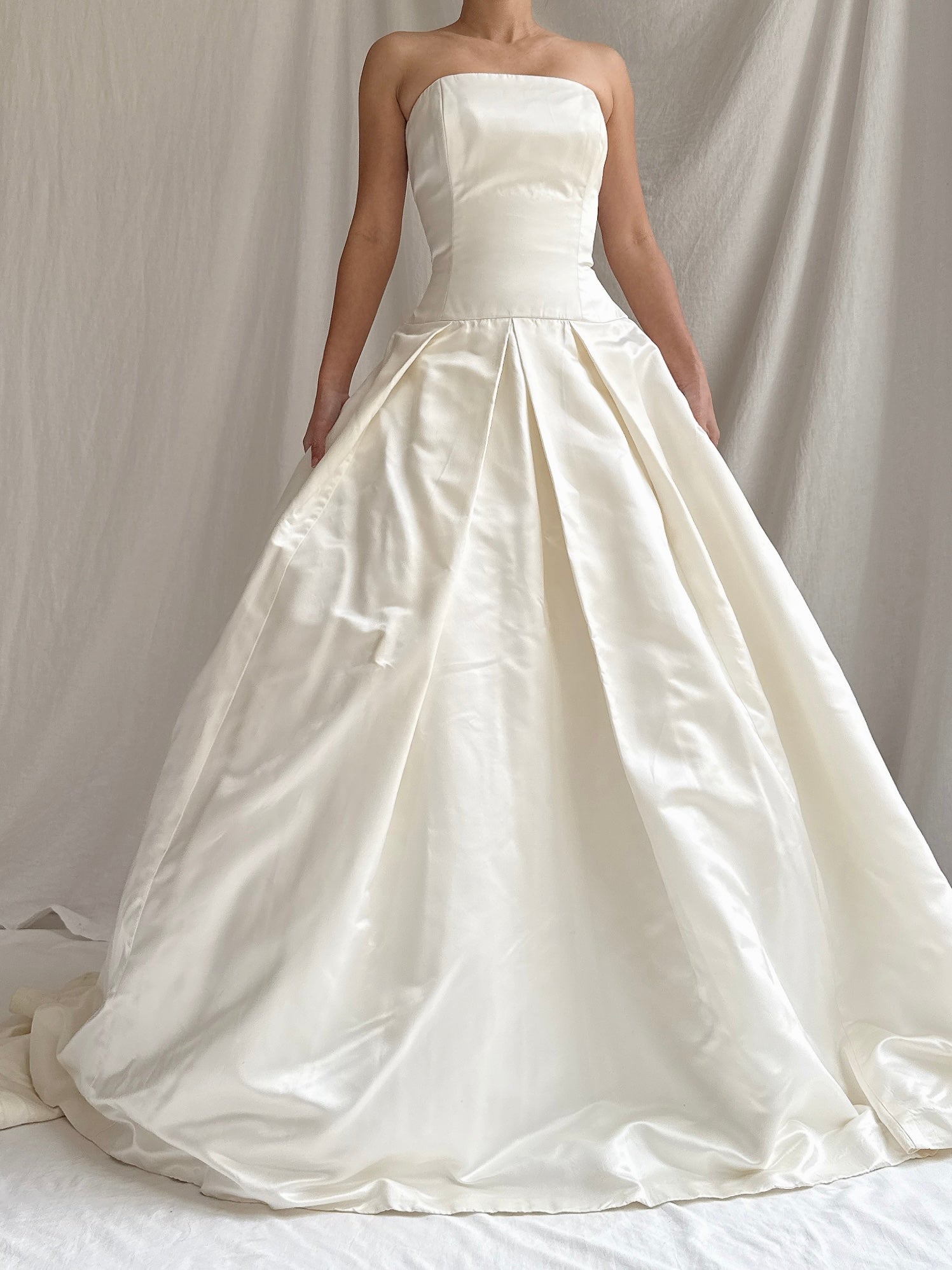 Vintage Amsale Silk Strapless Gown - S/M 6