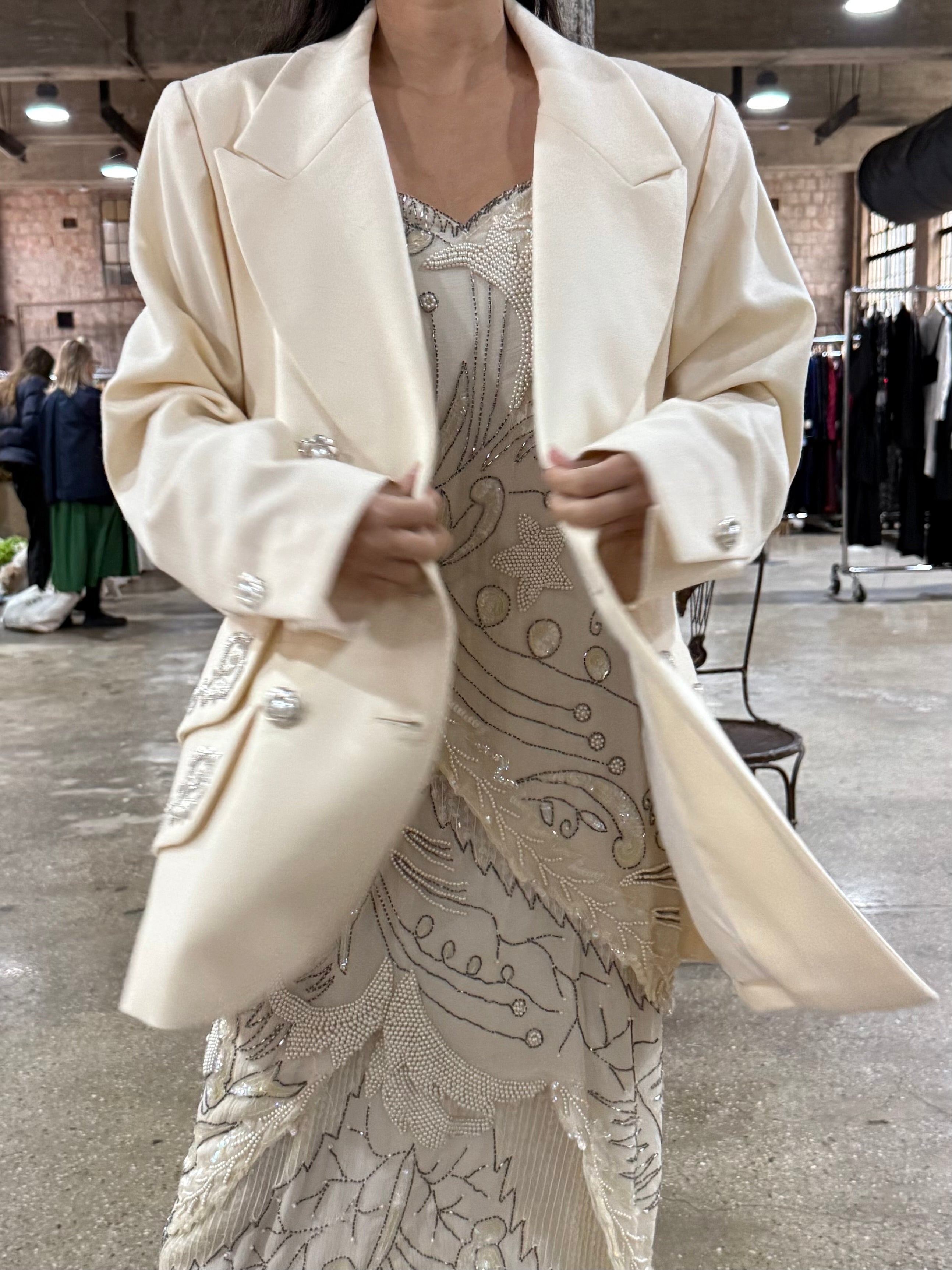 Vintage Jacques Fath Wool Jacket - M