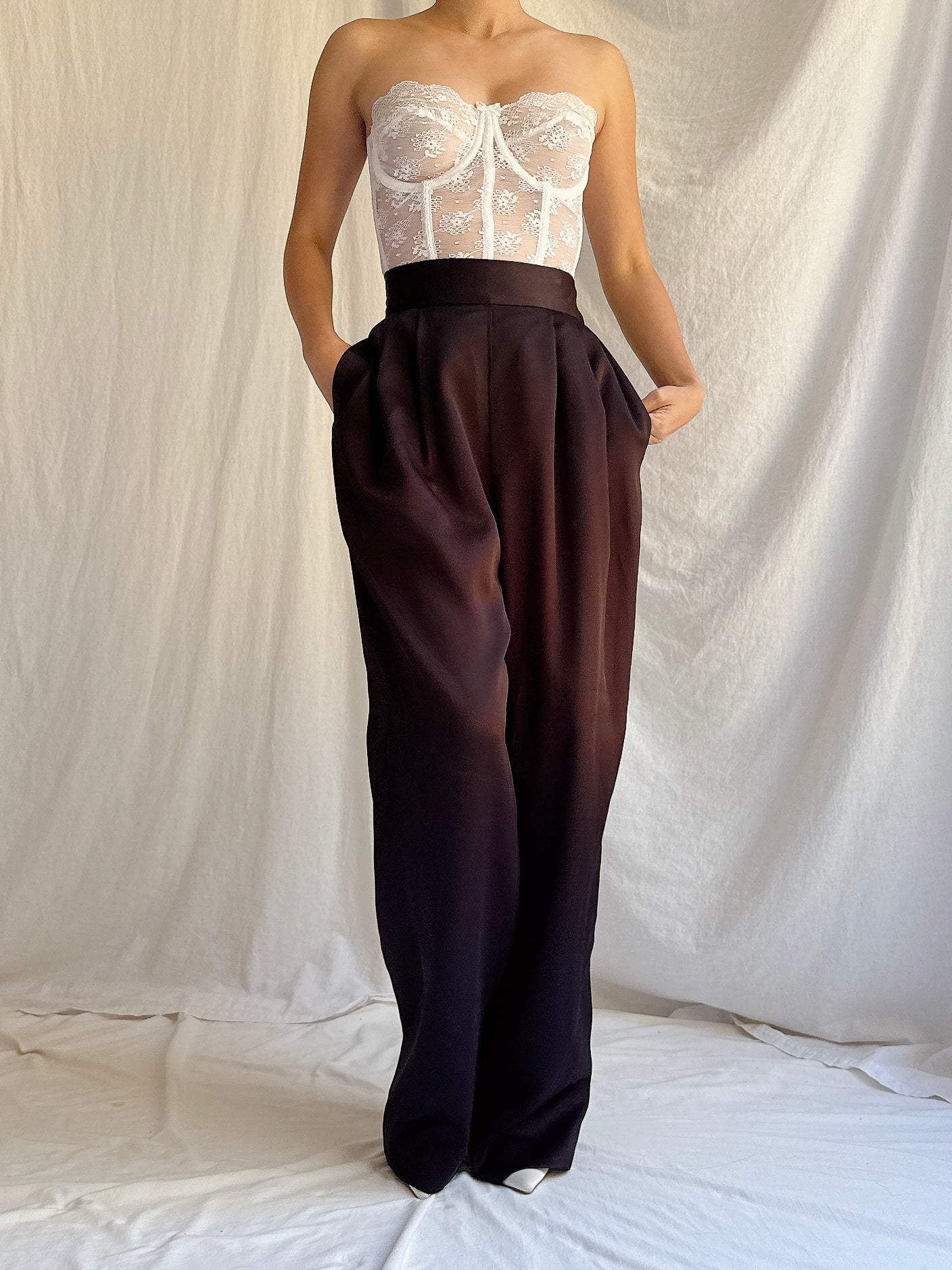 Vintage Black Trousers - S/4