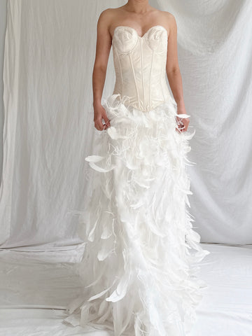 Vintage Feather Skirt - S