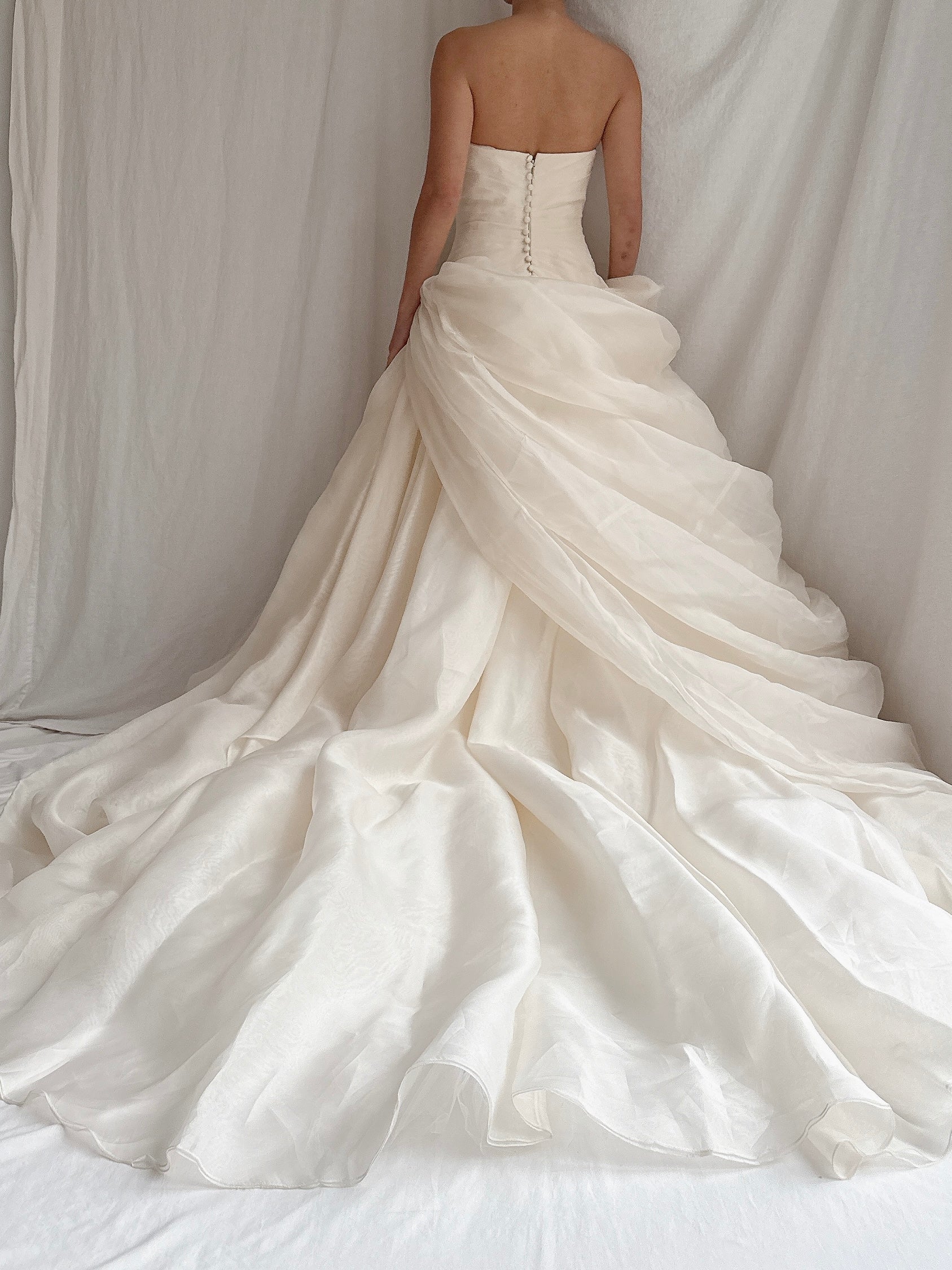 Vintage Romona Keveza Silk Gown - M