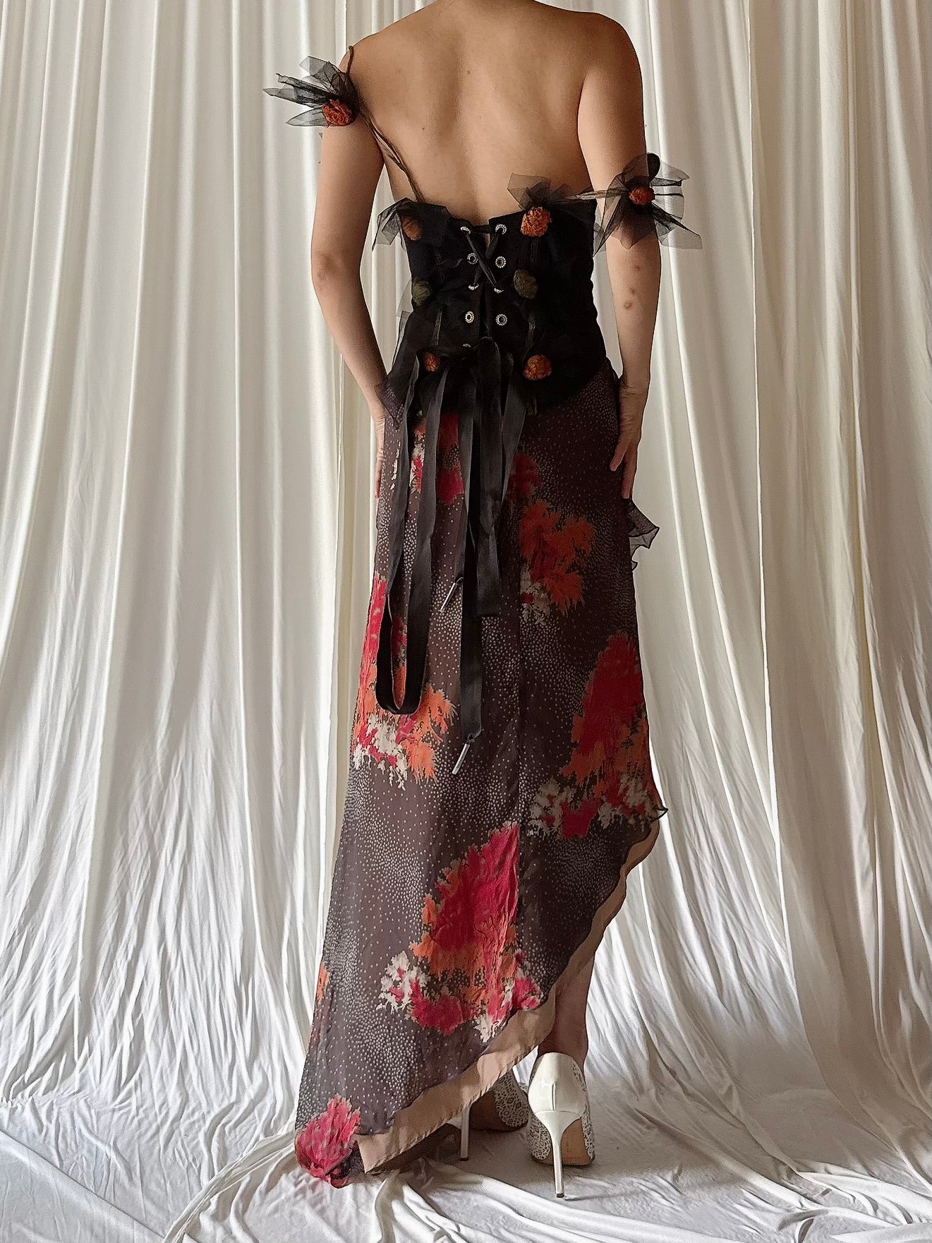 Vintage Fadi Gharib Silk Skirt - FR 48