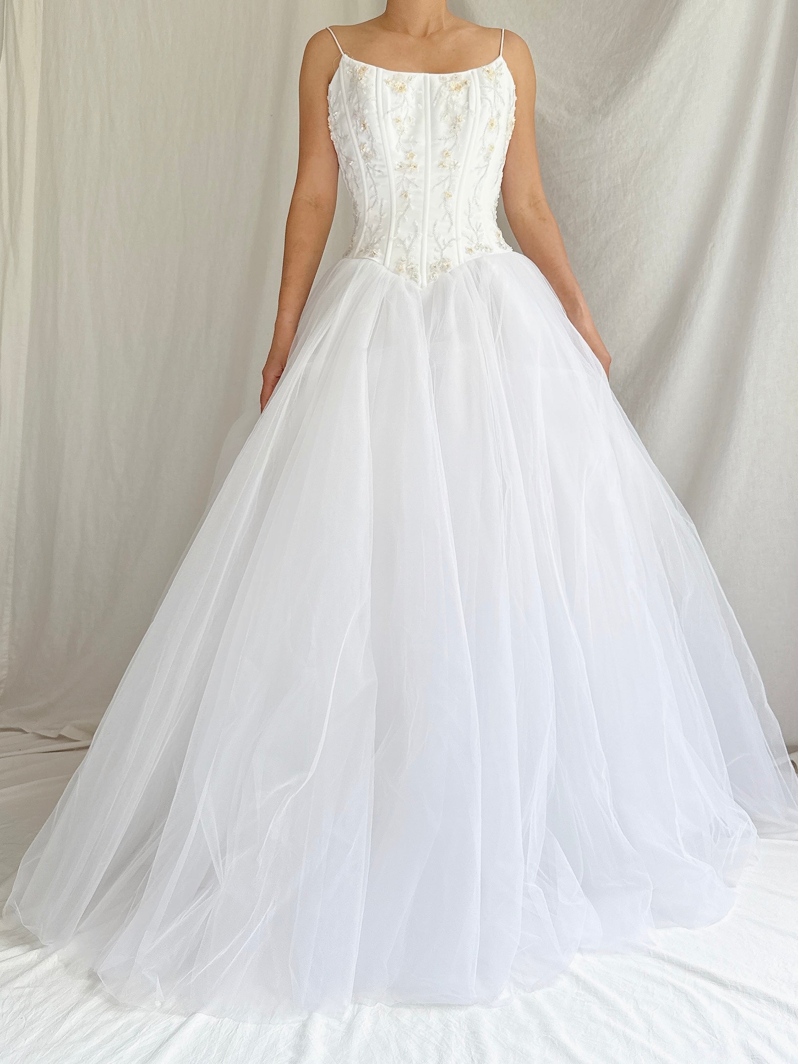 1990s Tulle Bustier Dress - S/6