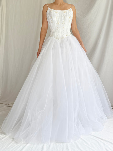 1990s Tulle Bustier Dress - S/6
