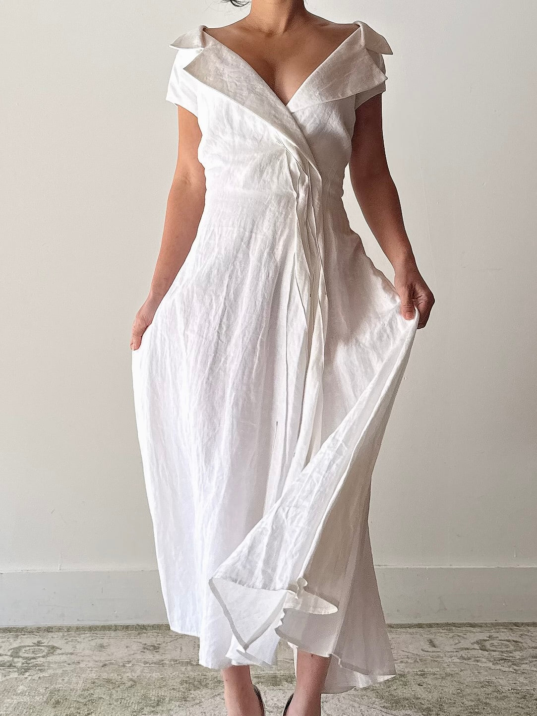 Vintage Annette Rostel Linen Dress - FR44
