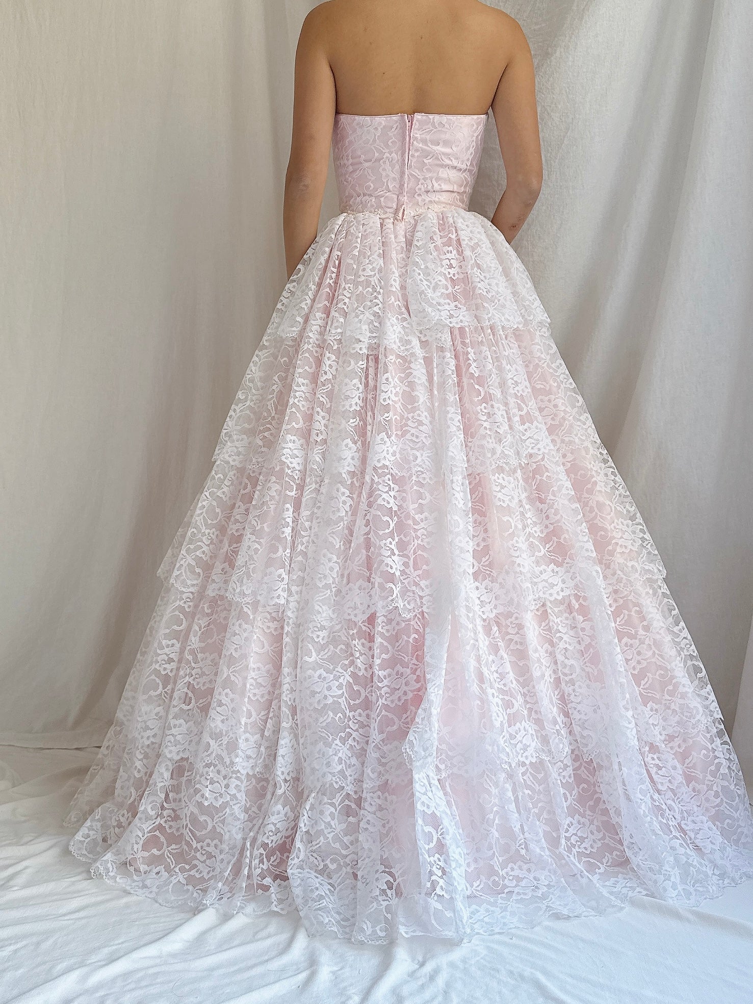 1980s Pink Sweetheart Dress - XS