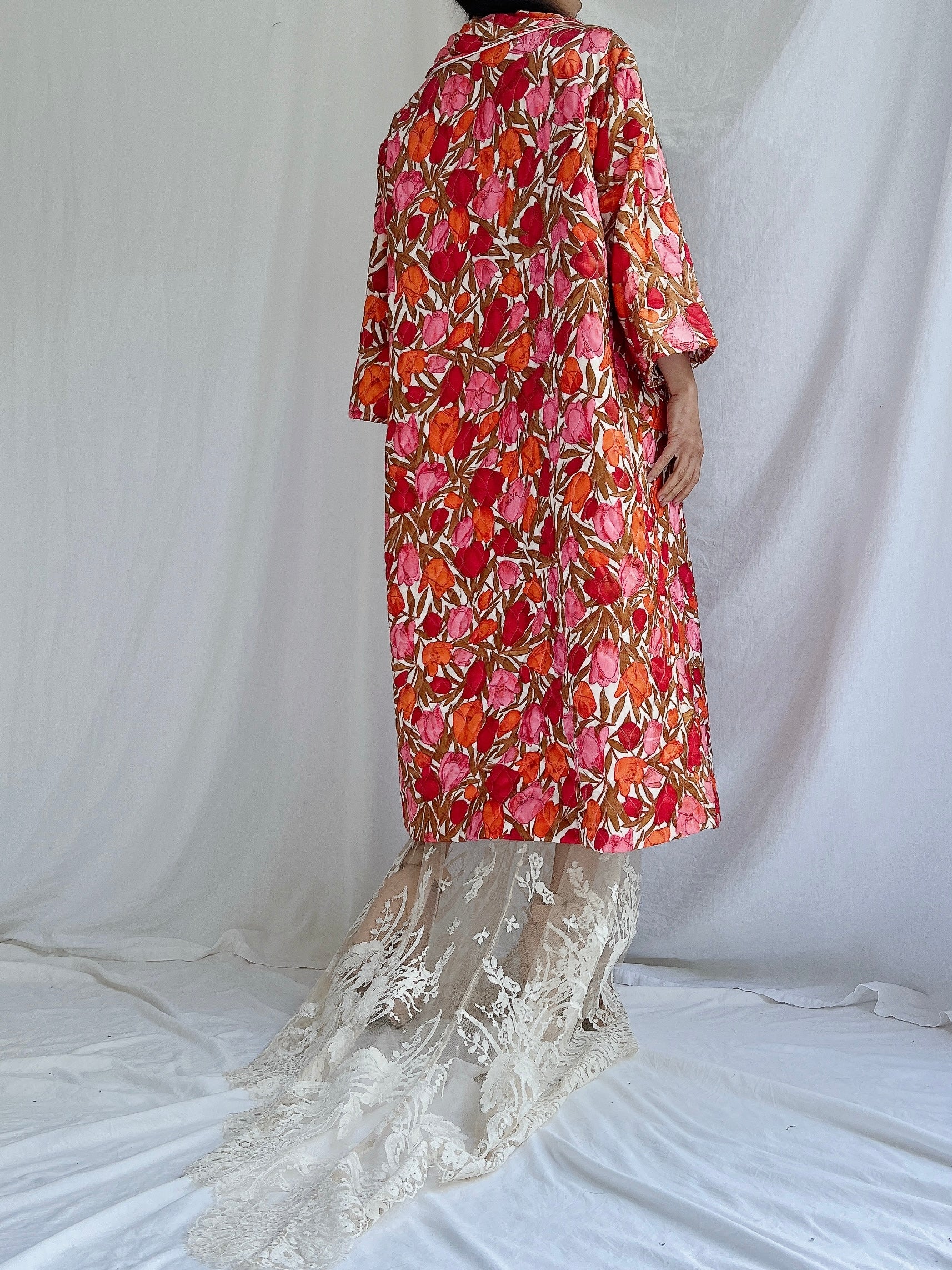 1960s Floral Duster - M