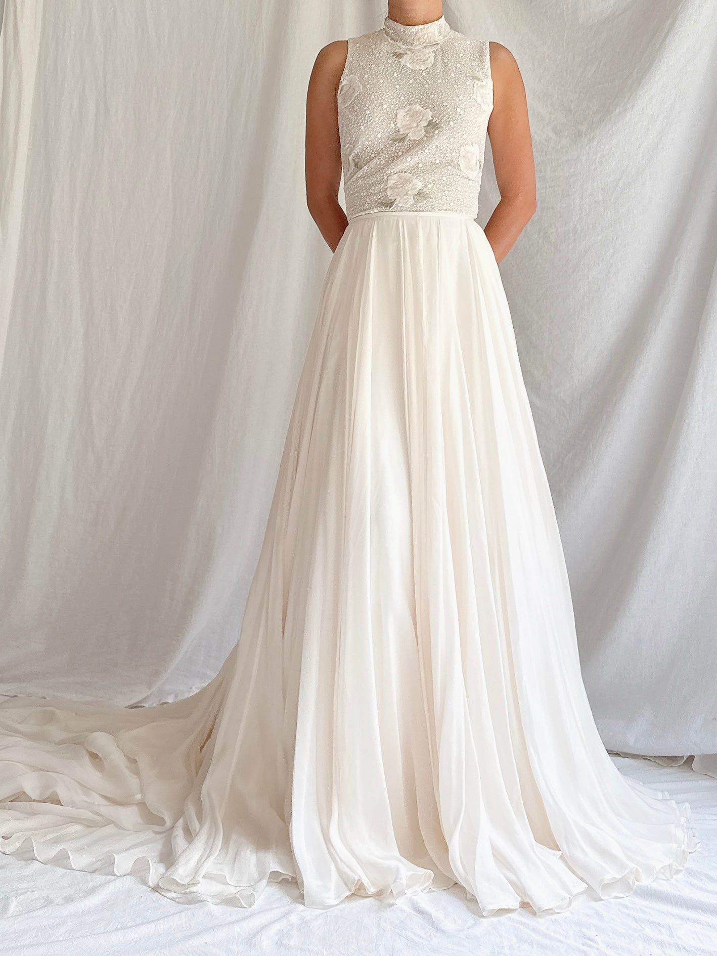 Vintage 2-Piece Silk Set - M