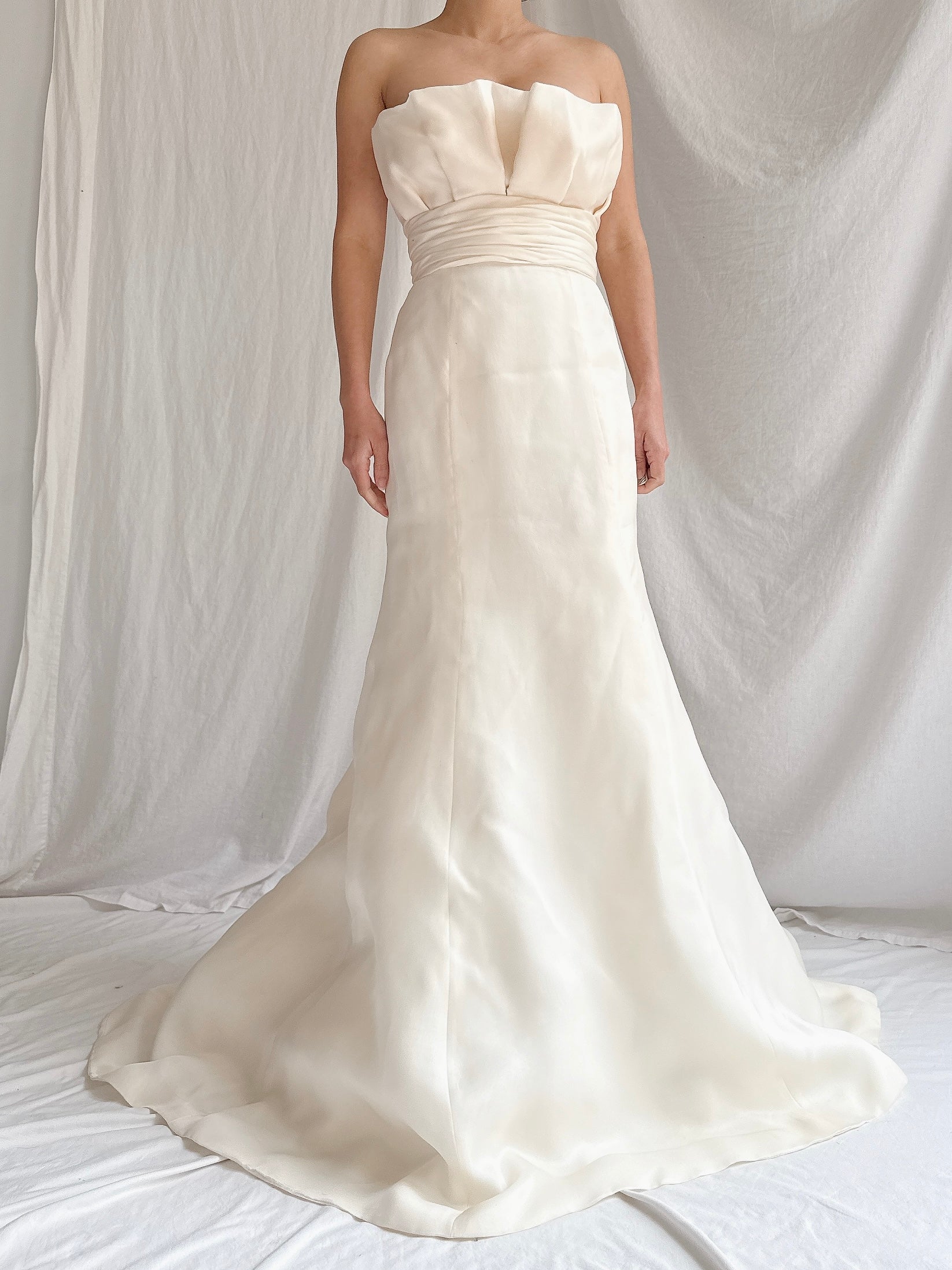 RESERVED For Jessica Monique Llhuilier Silk Organza Gown - S/4