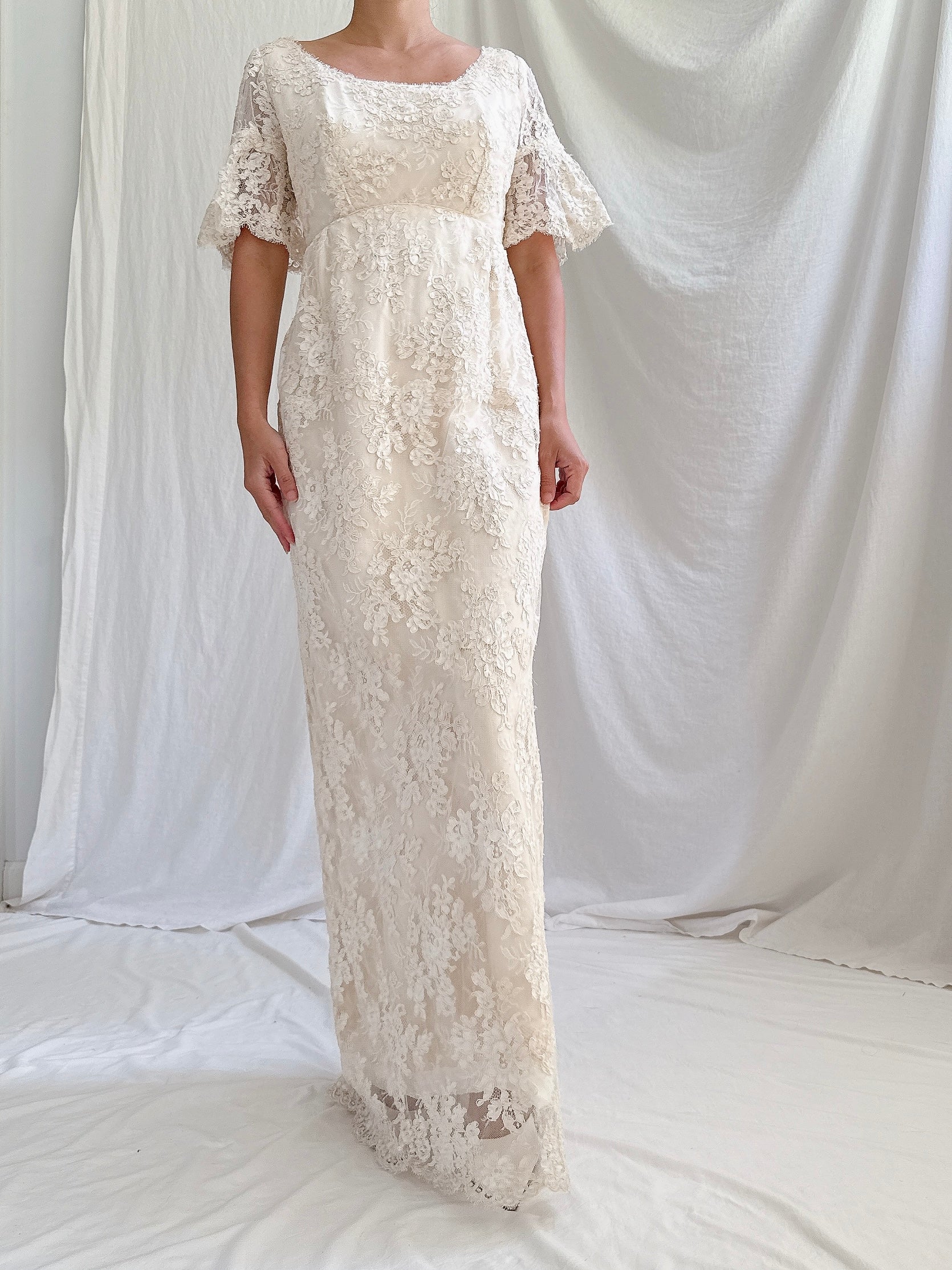 1969s Alencon Lace Dress - XS