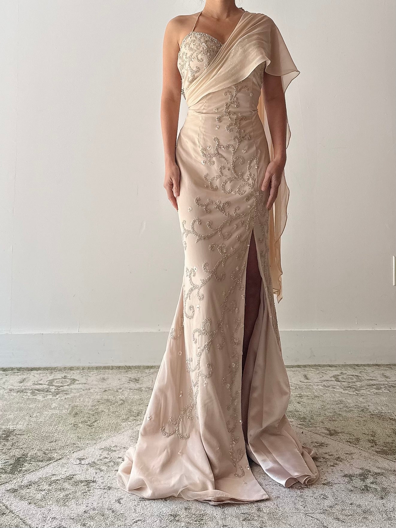 Vintage Claire’s Collection Nude Gown - M
