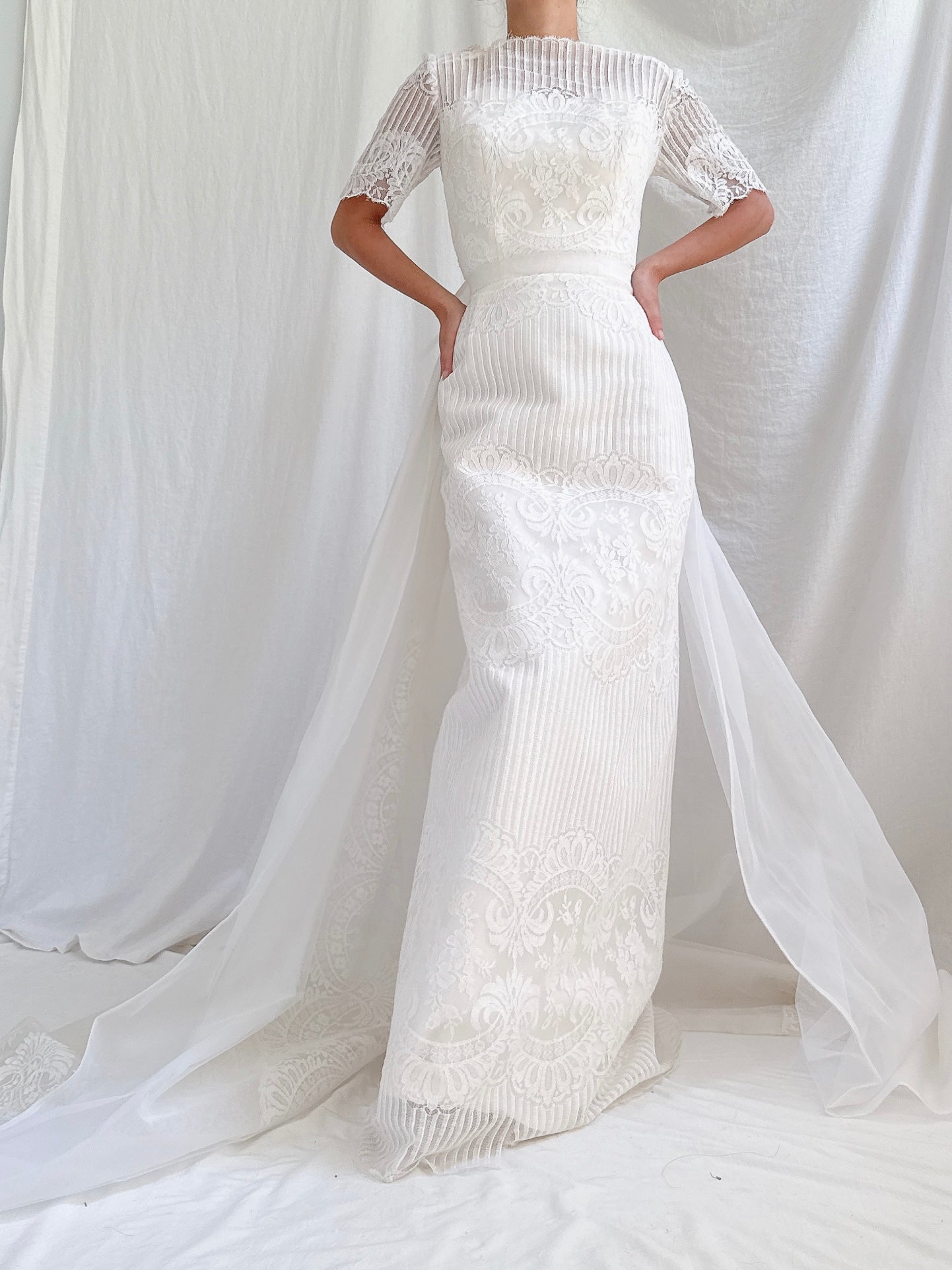1960s 2-Piece Lace Gown - XS