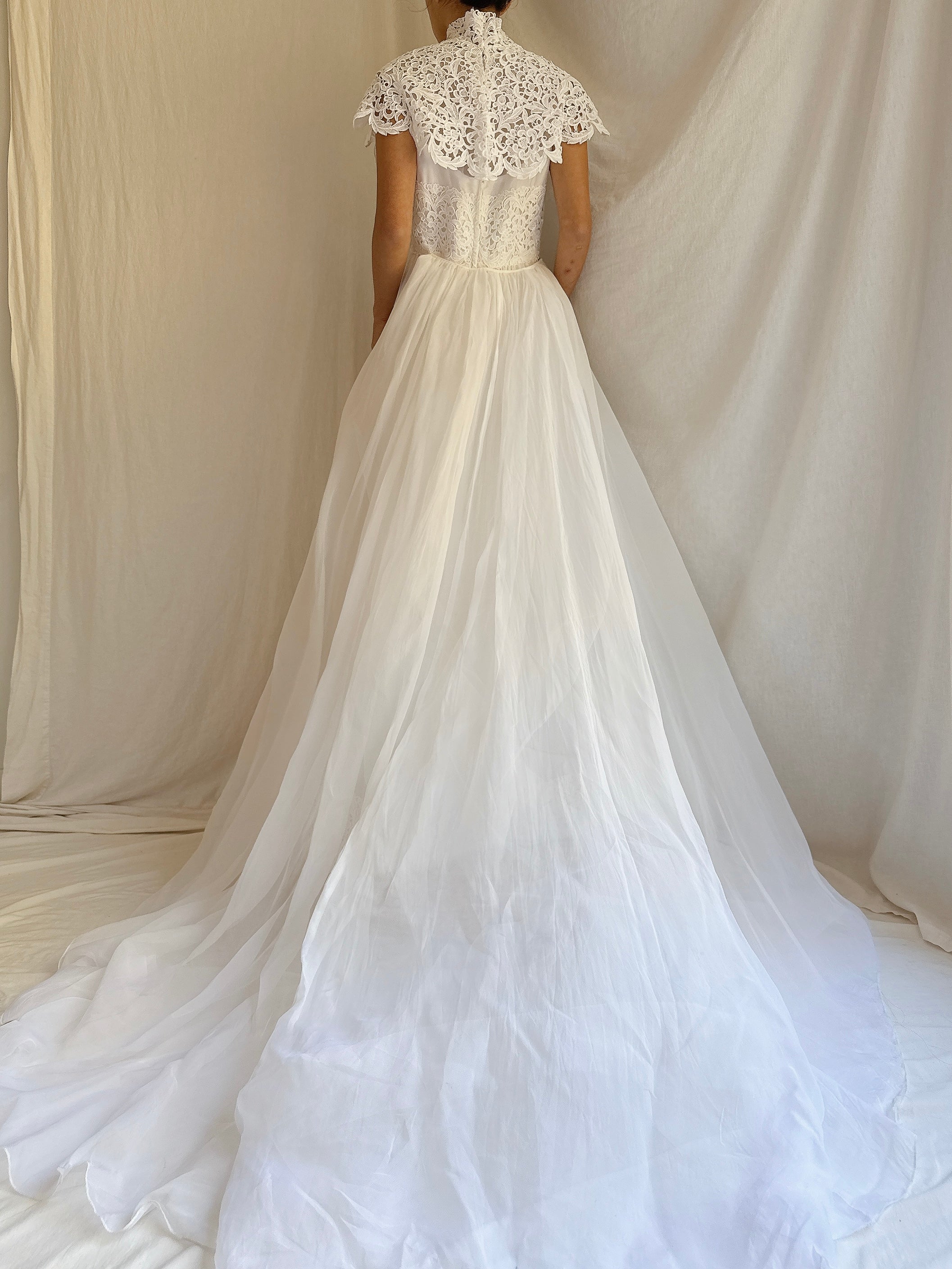 1960s Silk Organza 2-Piece Gown - XS