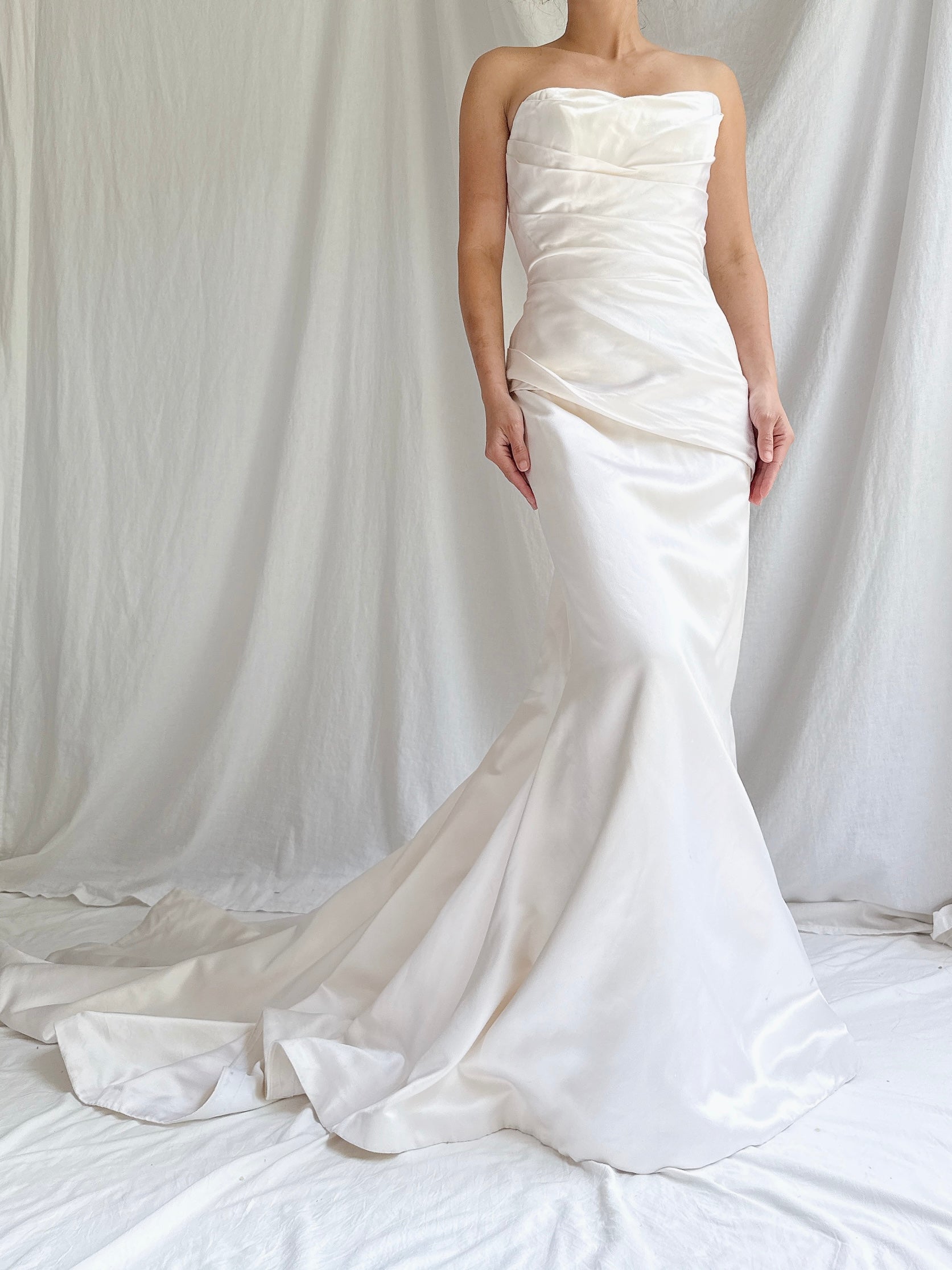 Vintage Marisa Silk Draped Gown - S