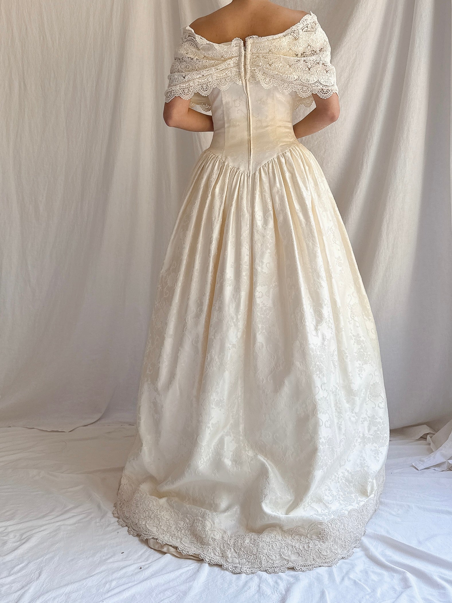 Vintage Brocade Dropped Waist Dress - XXS/0