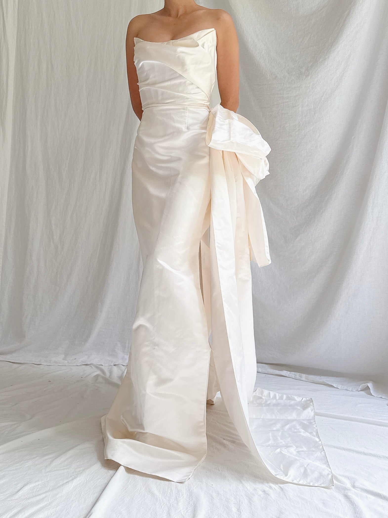 Makarian Silk Strapless Bustier Gown - XS/0/2