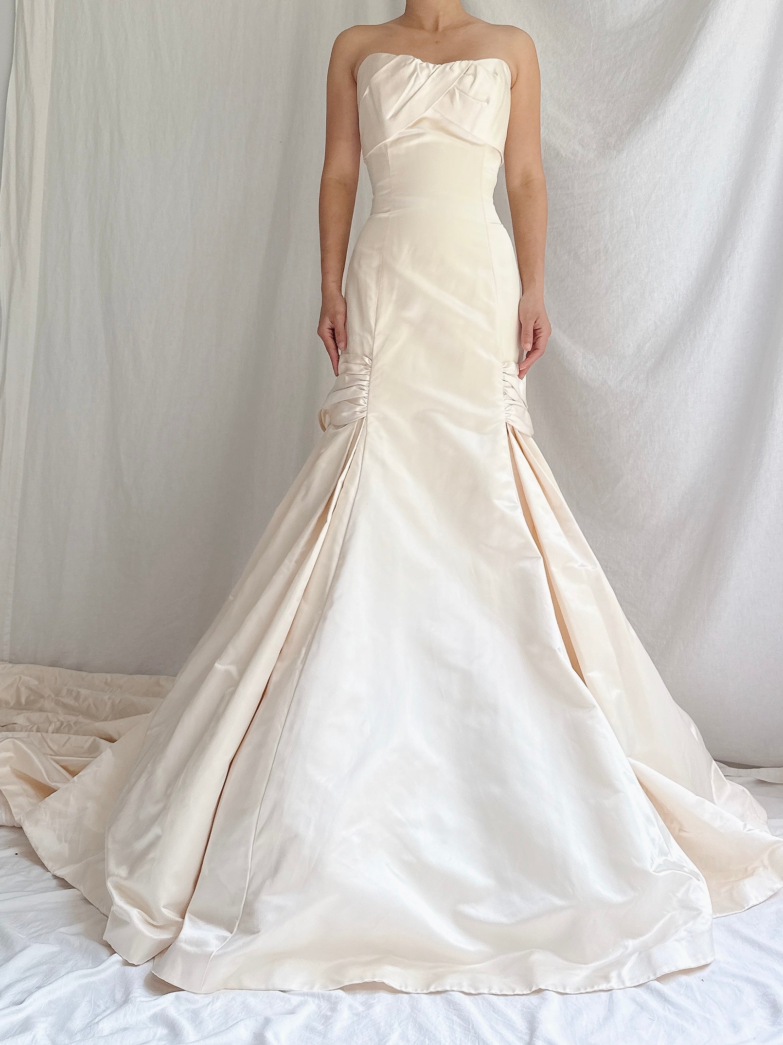 Vintage Marisa Strapless Silk Gown - S/M