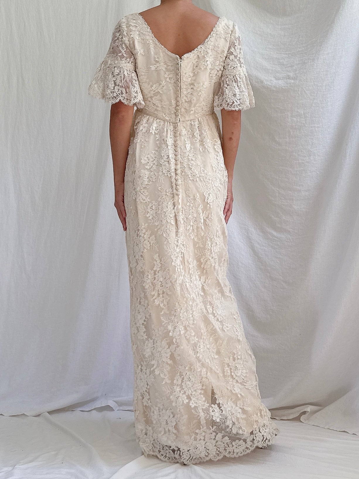 1969s Alencon Lace Dress - XS