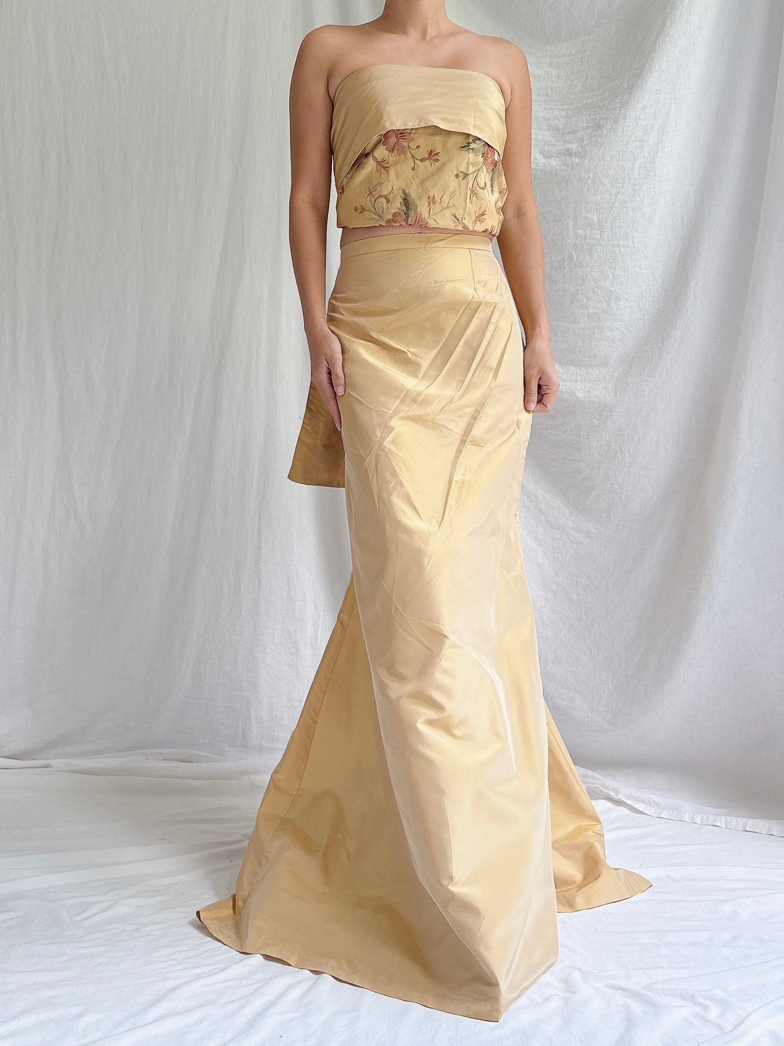 Vintage Paule Vasseur Silk 2-Piece Set - M FR 42