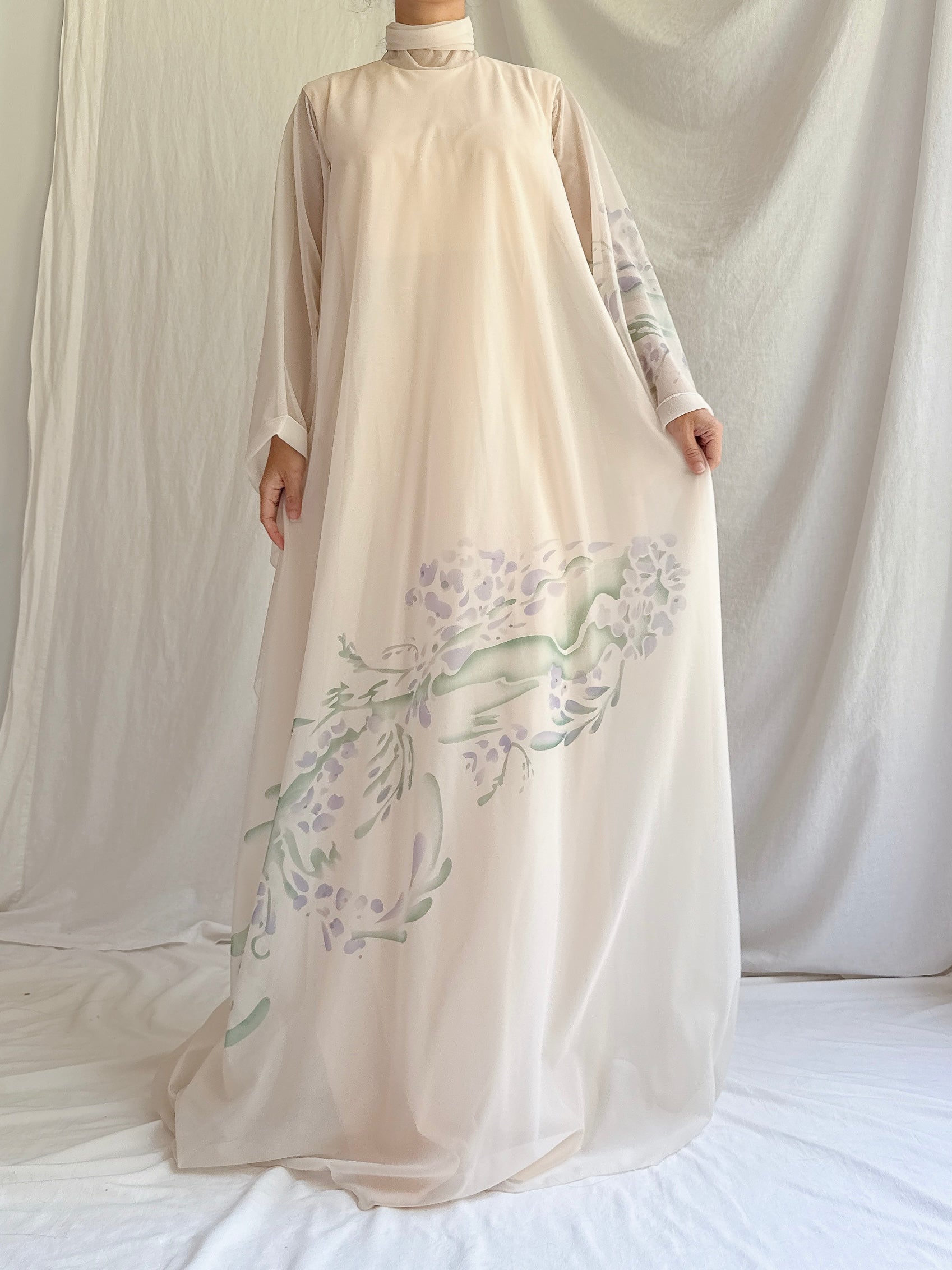 1960s Angel Sleeves Nylon Gown - M/L