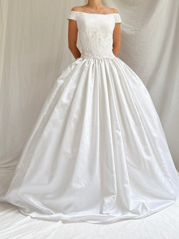 Vintage Jessica McClintock Satin Gown - M/6