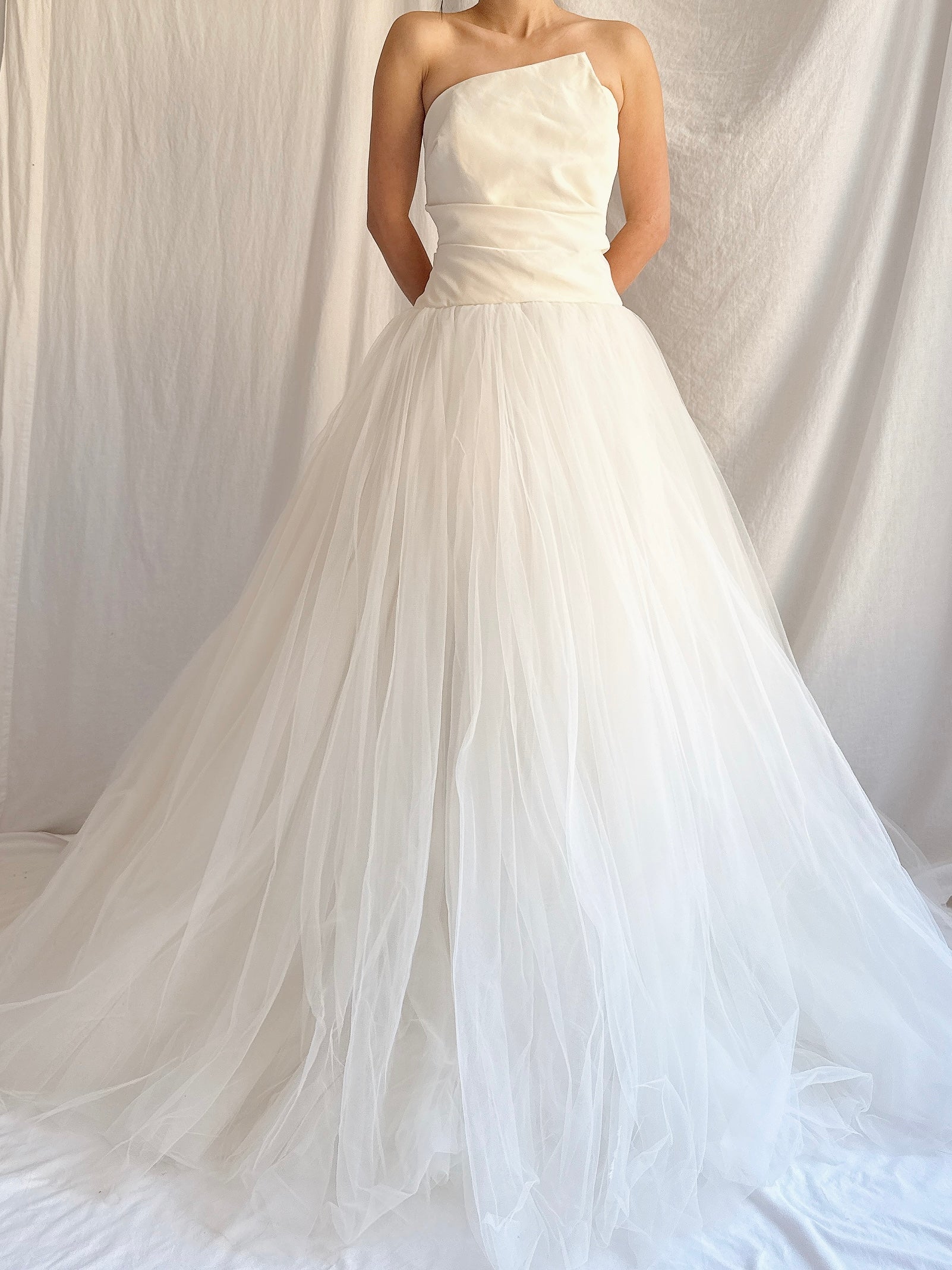 Vintage Amsale Tulle Gown - S 4