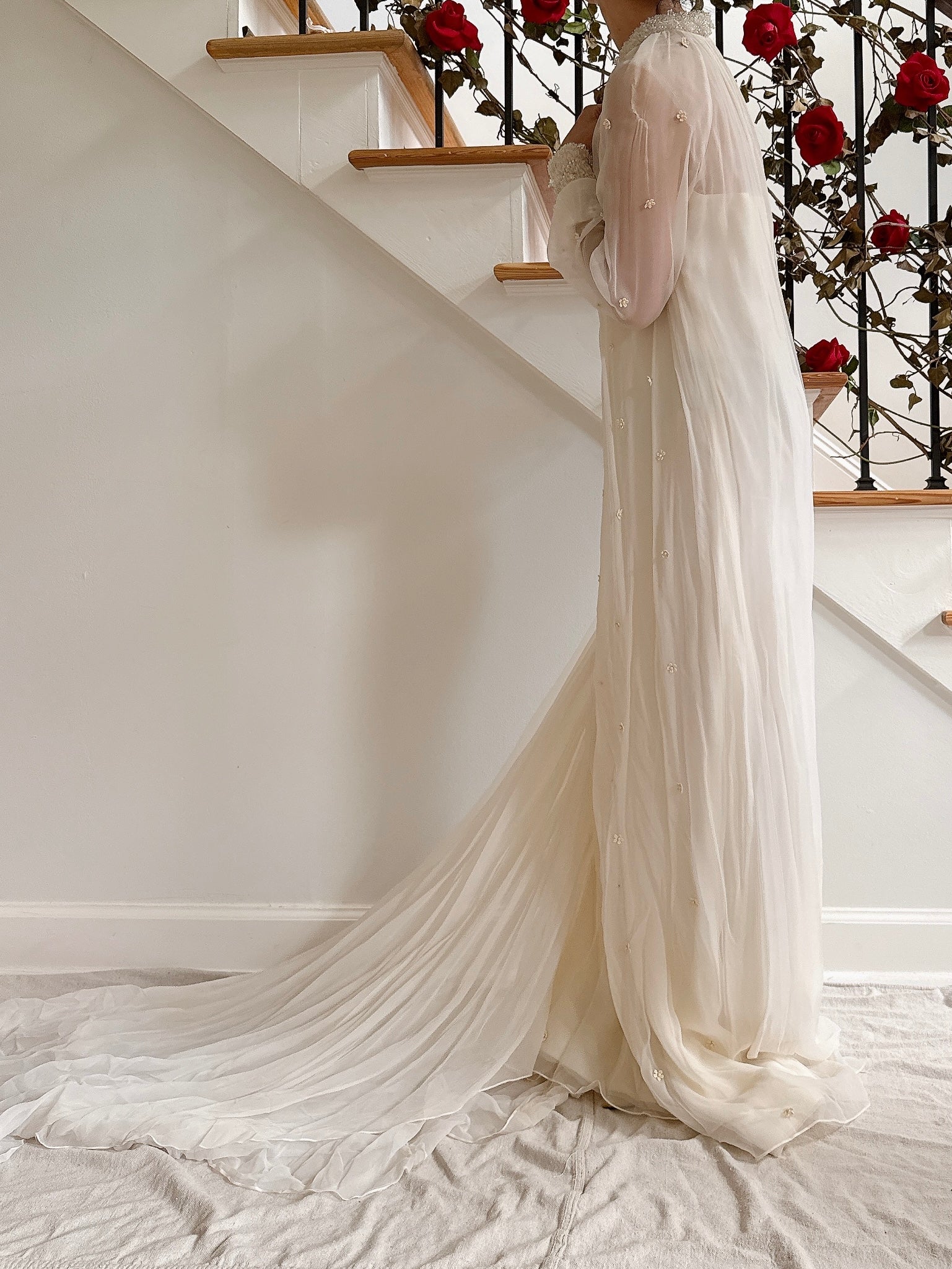1960s Chiffon Gown - 33B/27W/40H/57L