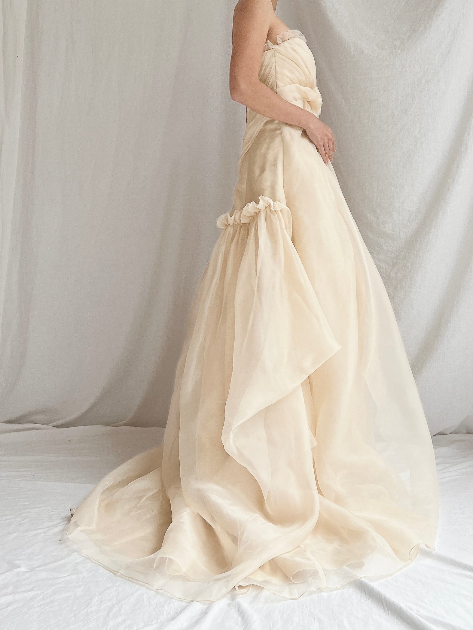 Vintage Silk Organza Gown - XXS/0