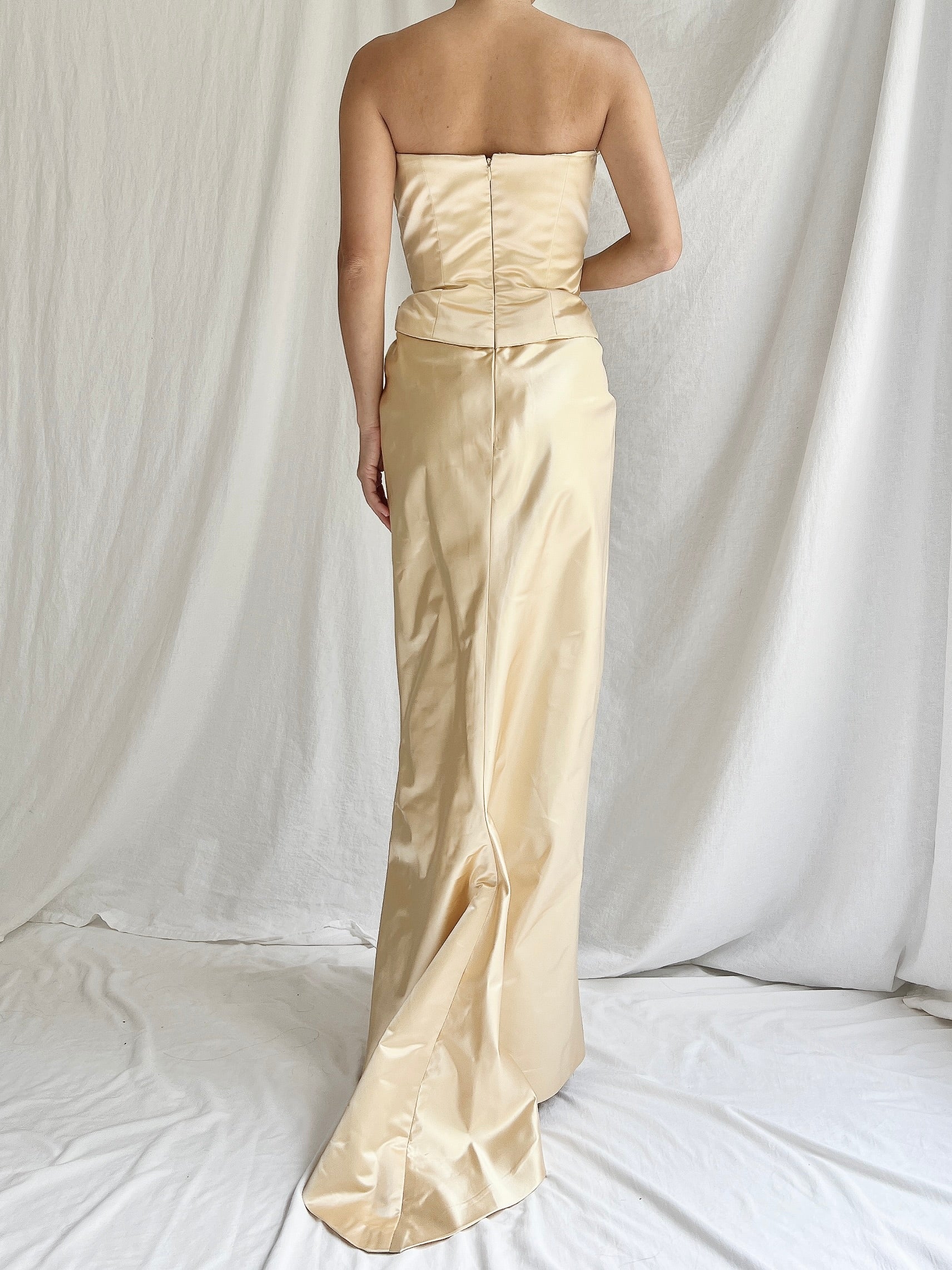 Reserved Vera Wang Champagne Silk Gown - M/6/8 “RESERVED”