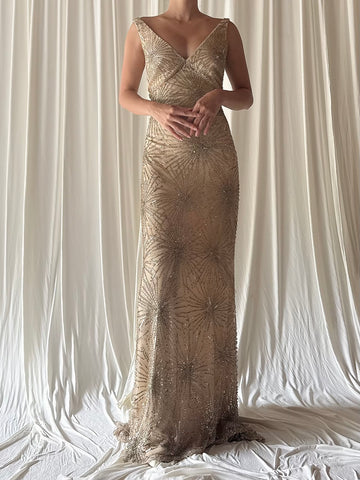 Vintage Naeem Khan Star Beaded Gown - M/6